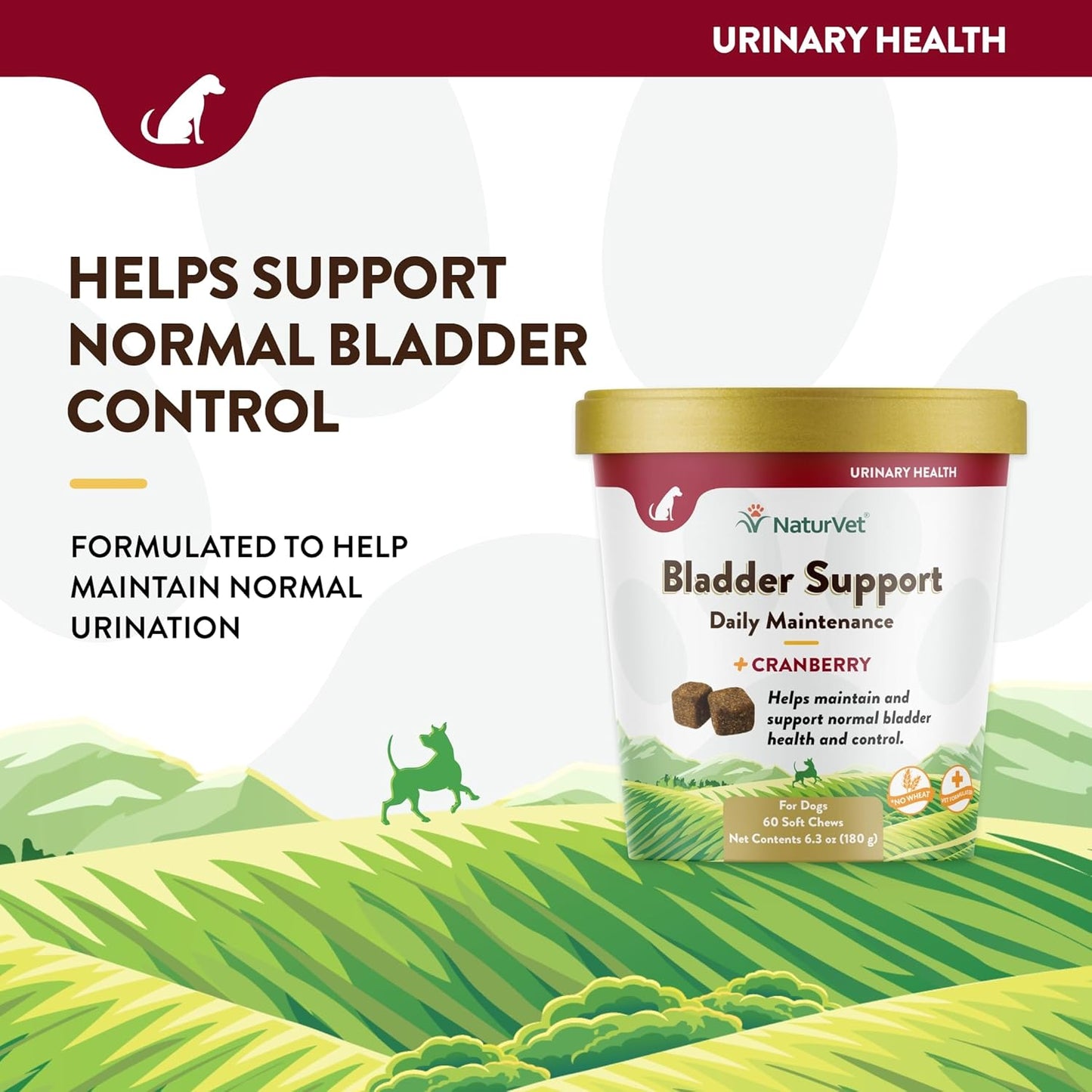 NaturVet® Bladder Support Plus Cranberry for Dogs (60 Soft Chew) Brand: NaturVet