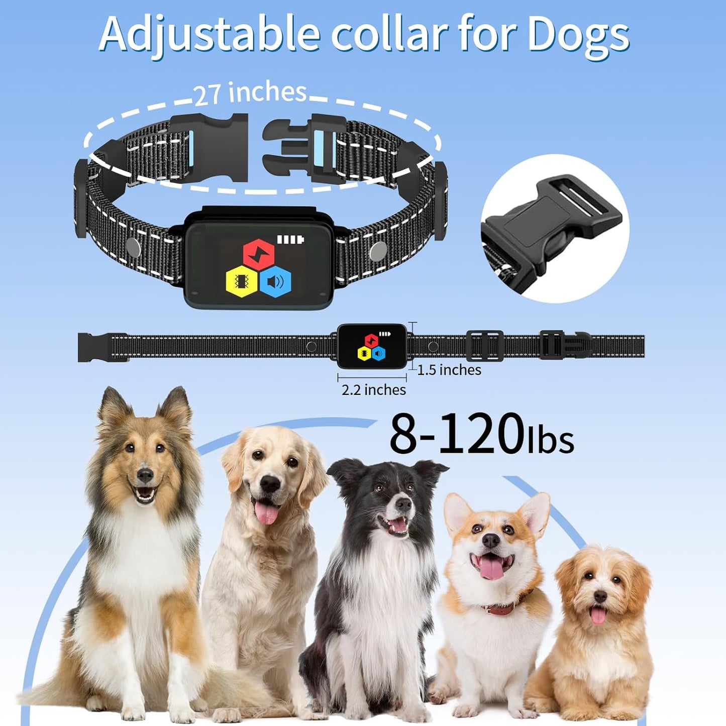 3300ft Dog Training Collar with Remote,Waterproof Dog Shock Collar for Small Medium Large Dogs, Electric Dog Collar with Beep Vibration Shock Boost Shock and Security Lock (Black 2)