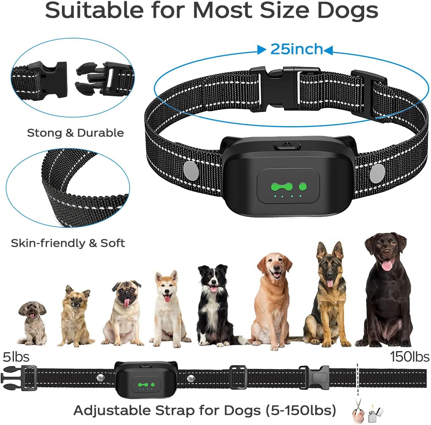 Anti Barking Collar with Remote 2600ft