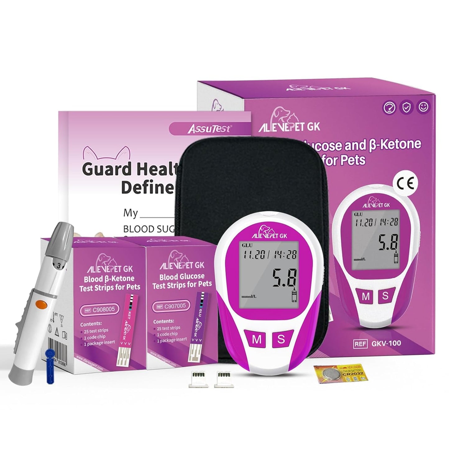 Glucose Monitoring Kit Diabetes Testing Kit for Cats