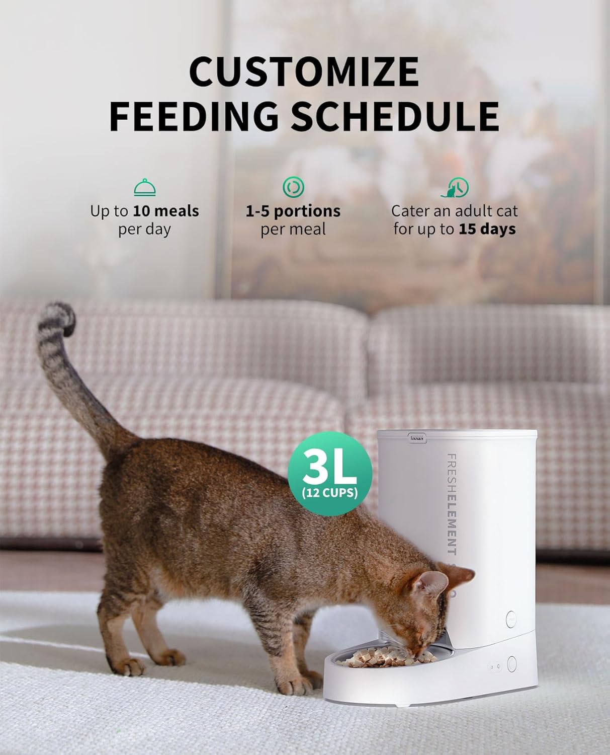 PETKIT Automatic Cat Feeder, 2.4G WiFi Automatic Dog Feeder, App Control