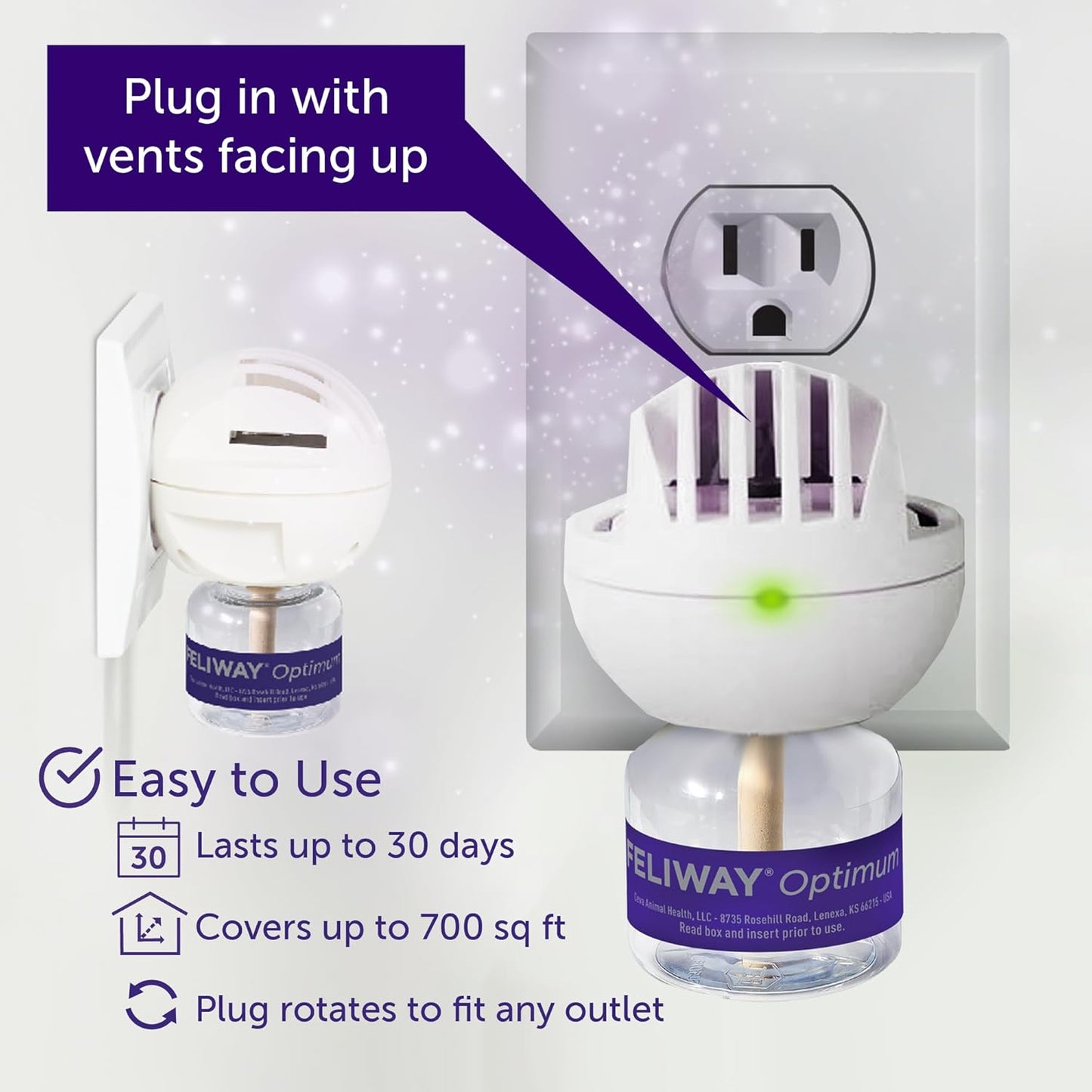 FELIWAY® Optimum 30 Day Cat Calming Refill for Pheromone Diffuser, 48ml