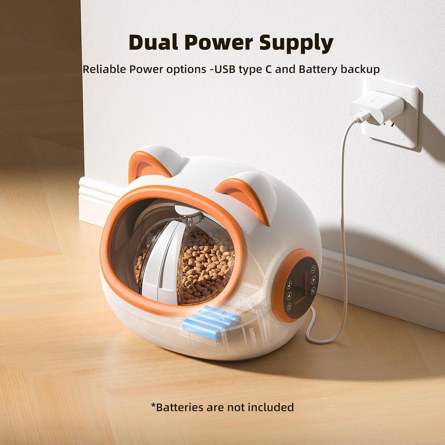RFID Cat Feeder with Collar Sensors – Automatic Timed Pet Feeder for Multi-Cat, 4 Feeding Modes