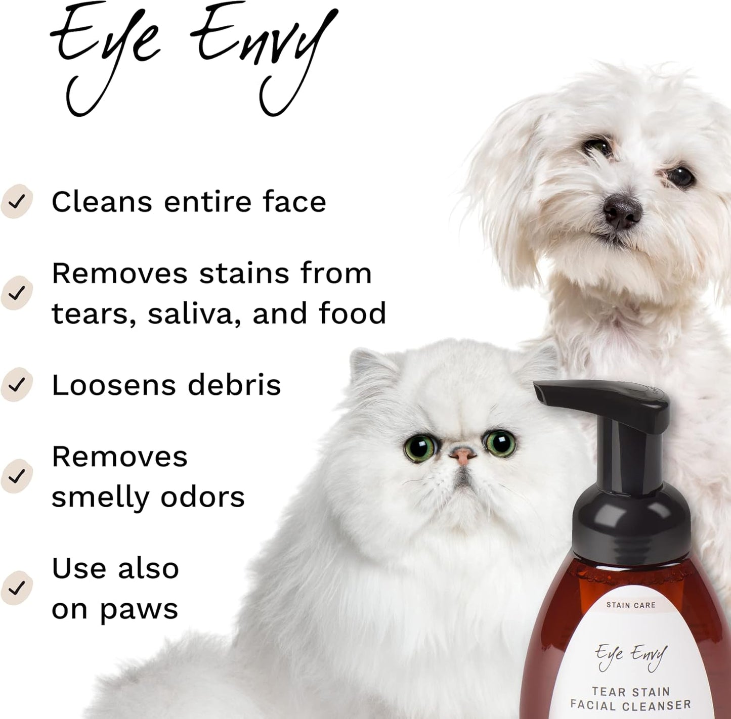 Eye Envy Tear Stain Facial Cleanser for Dogs and Cats (8.45 Fl Oz)