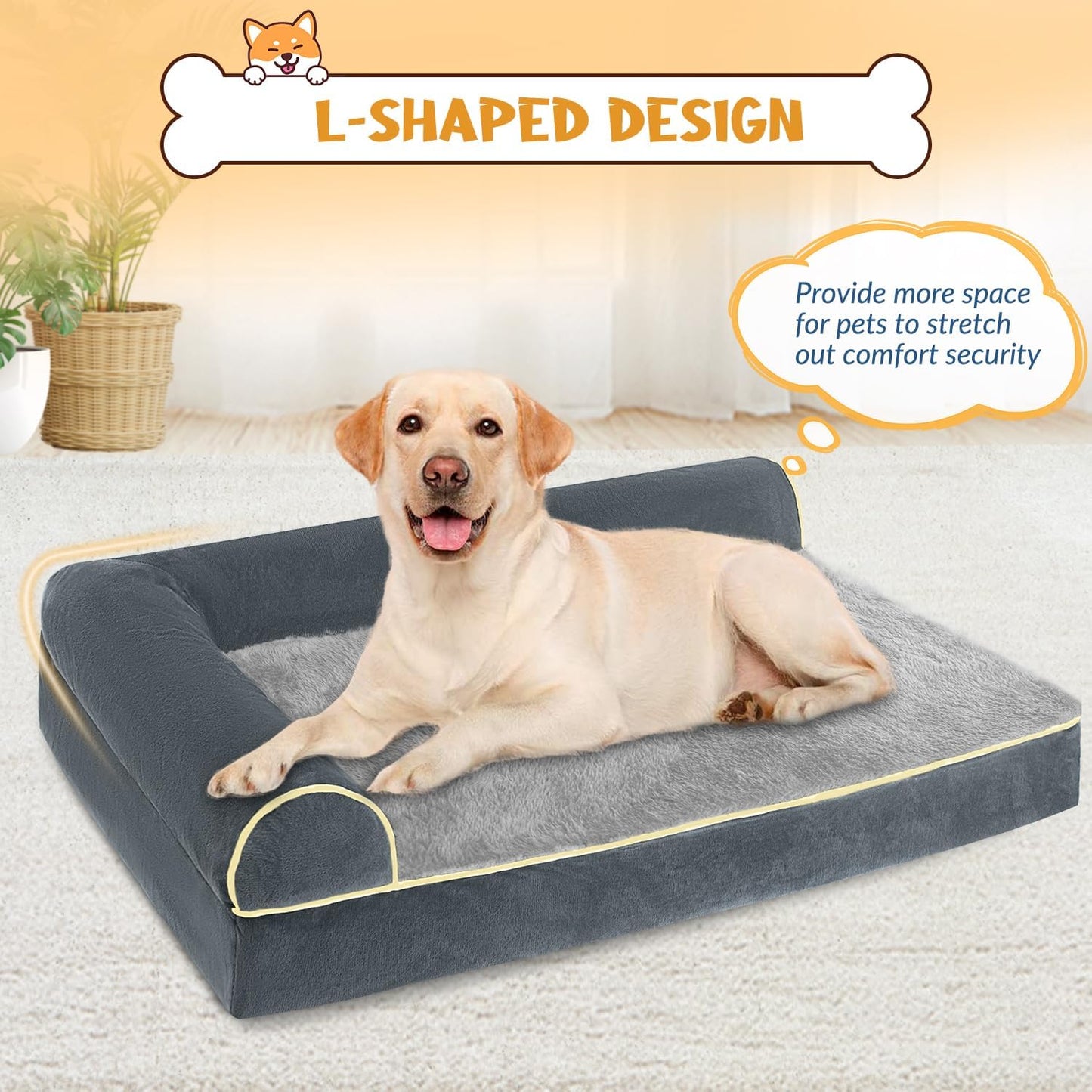 SlowTon Dog Bed for Extra Large Medium Small Dogs