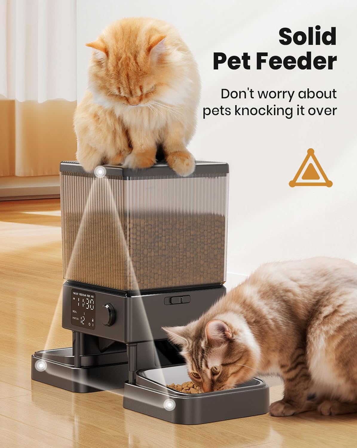 oneisall Automatic Cat Feeder for 2 Cats, 20 Cups/5L