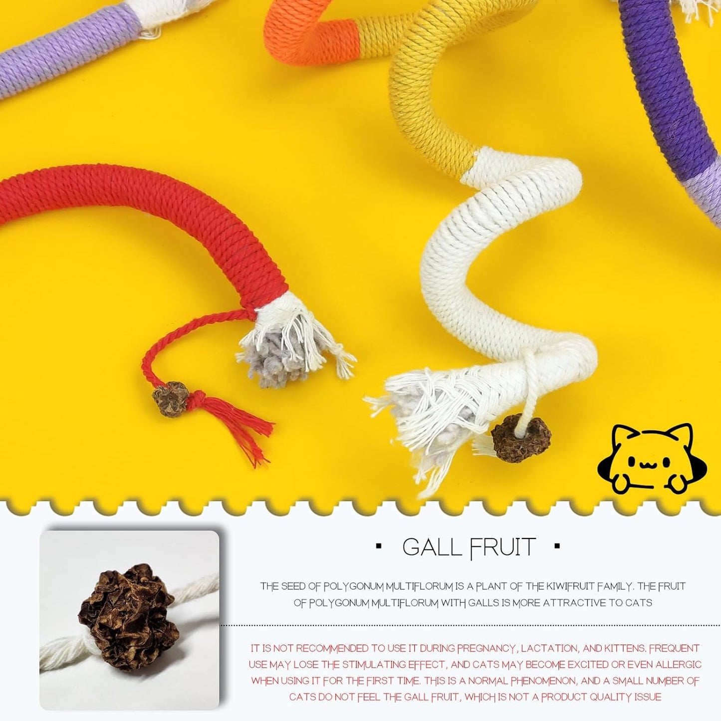 LUOKER 6 Pack Cat Chew Toys with Catnip Sticks