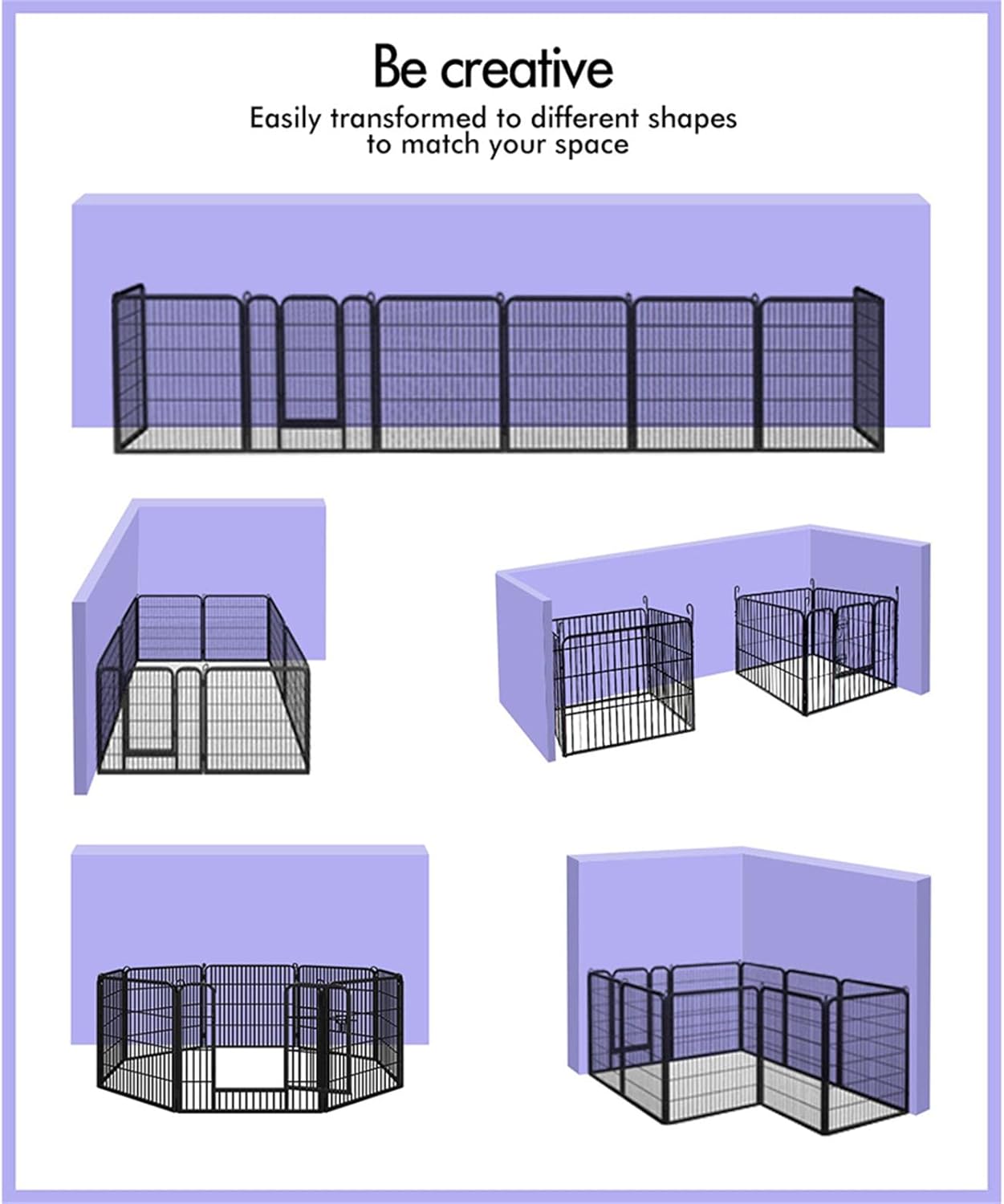 Beastie 24" Foldable Pet Dog Metal Playpen Enhanced, Universal Portable Pet Exercise Cage
