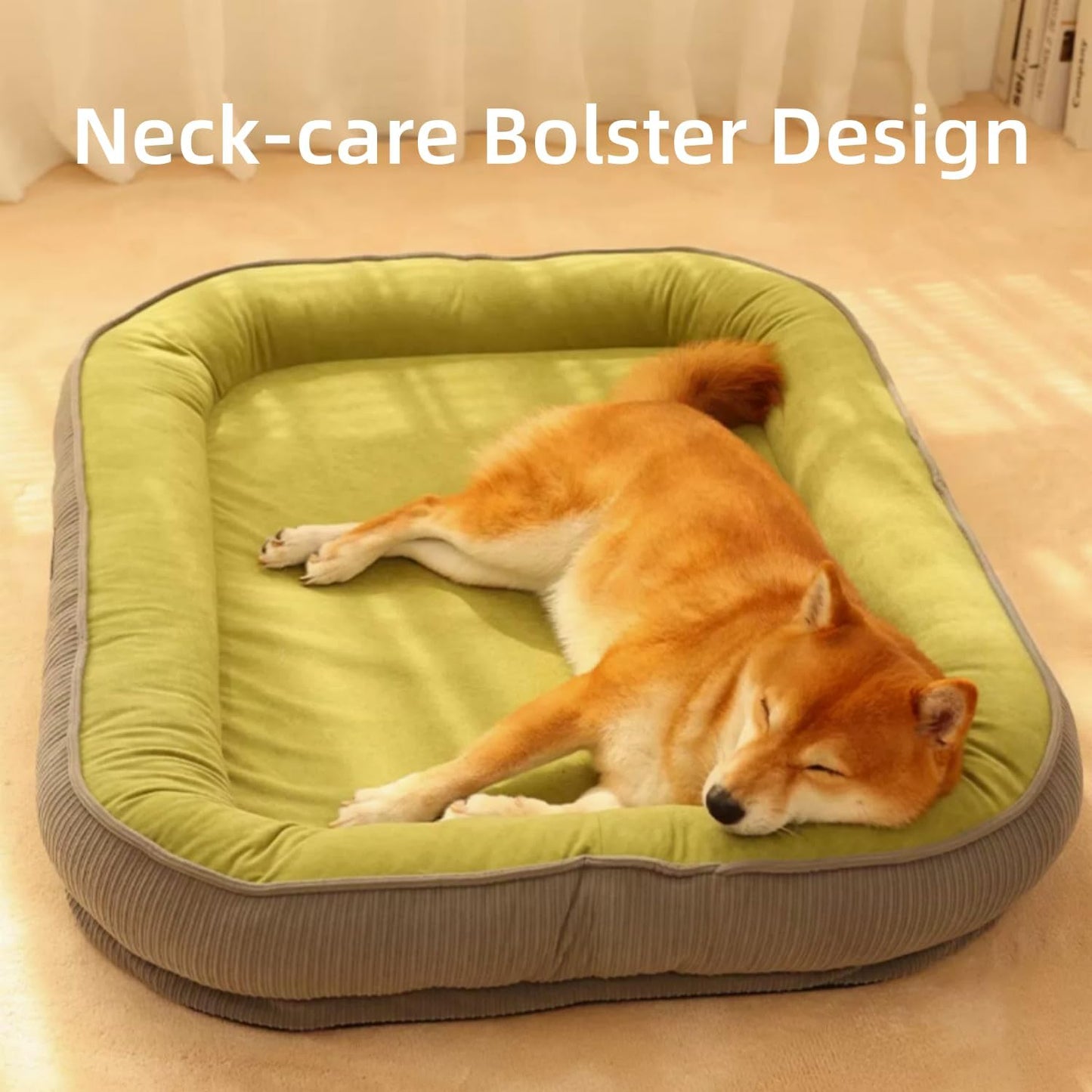 Ertah Dog Beds for Large Dogs, Medium Waterproof Dog Bed with Removable Washable Cover & Anti-Slip Bottom Washable Cover Nonskid Bottom