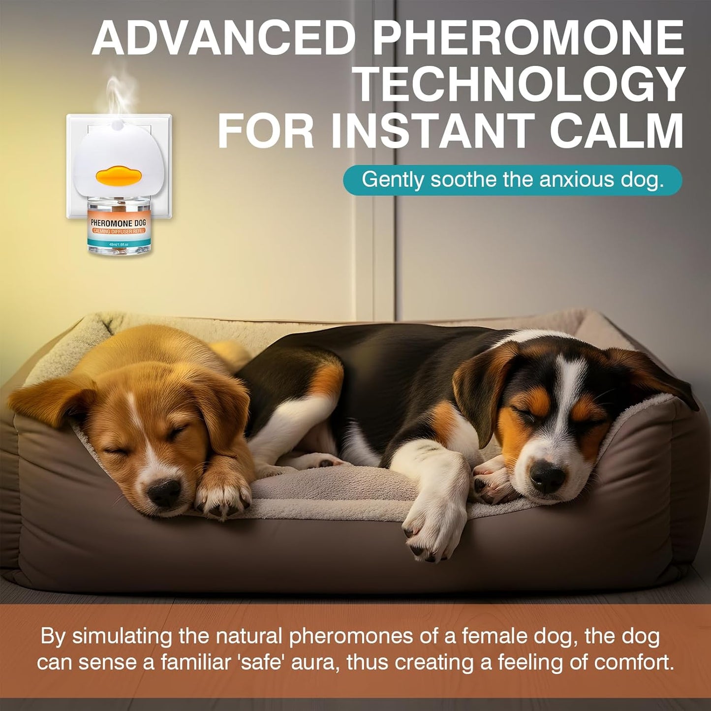 Dog Calming Pheromones Diffuser to Calm Pet 5 In 1 Advanced Kit (Tasteless)