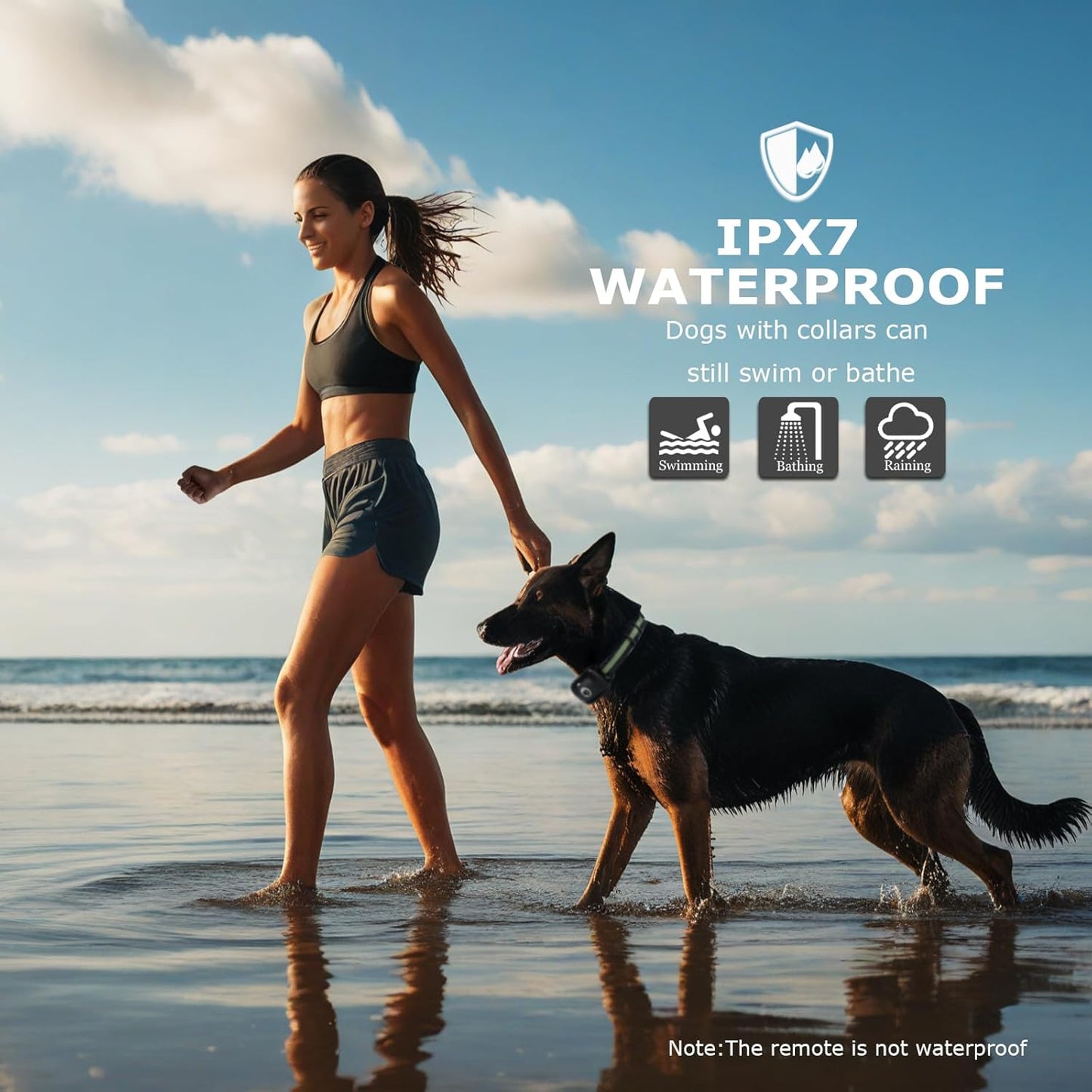 Dog Shock Collar Featuring A Touch Screen, E-Collar with Security Lock and 3 Training Modes, Rechargeable, Waterproof Dog Training Collar for Large Medium Small Dogs, for All Breeds, Size