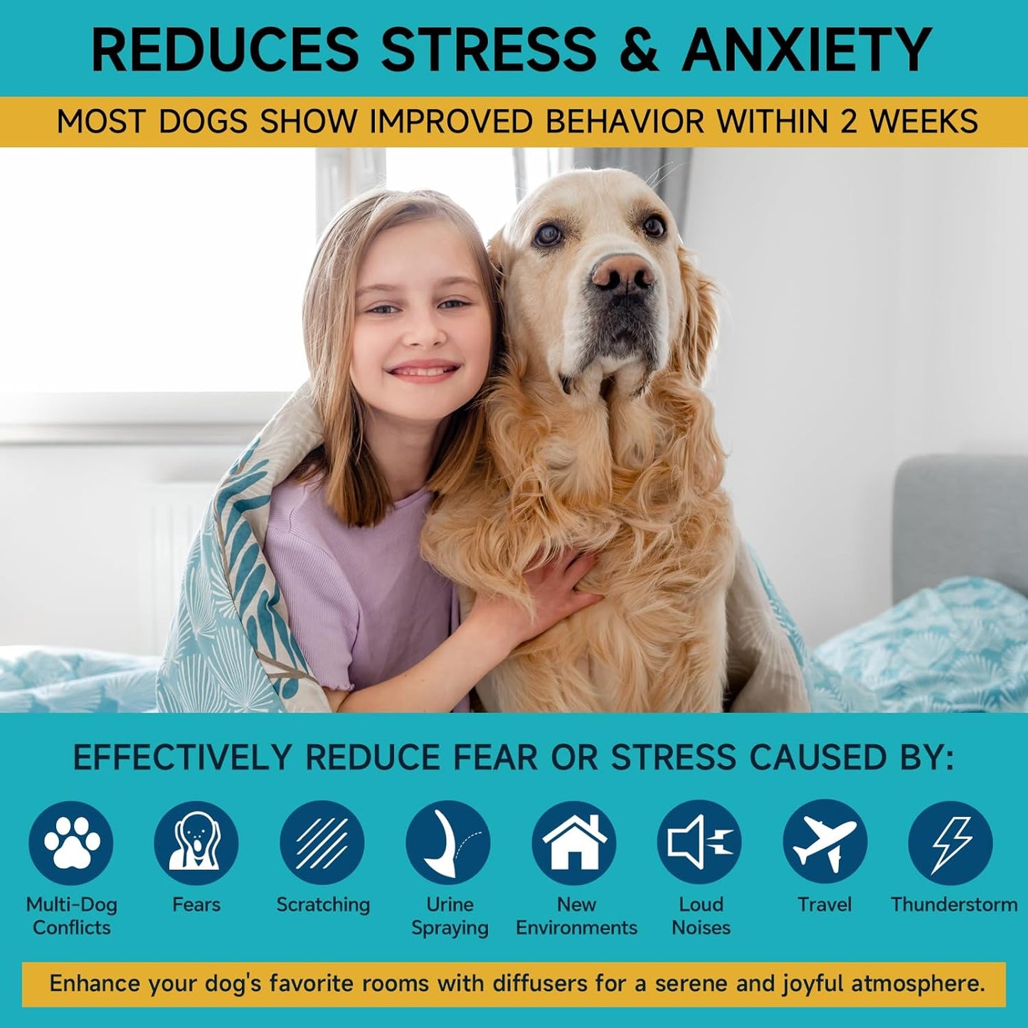 Dog Calming Diffuser Refills - 6 Pack Dog Pheromones Calming Diffuser for Dog Anxiety Relief