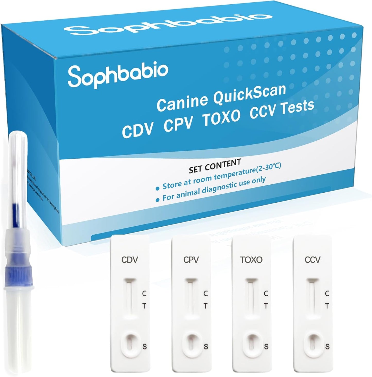Dog Health Test Kit: 4 Comprehensive Detection Pet Test Strips for Dogs | Pets Rapid At-Home Detection Kits