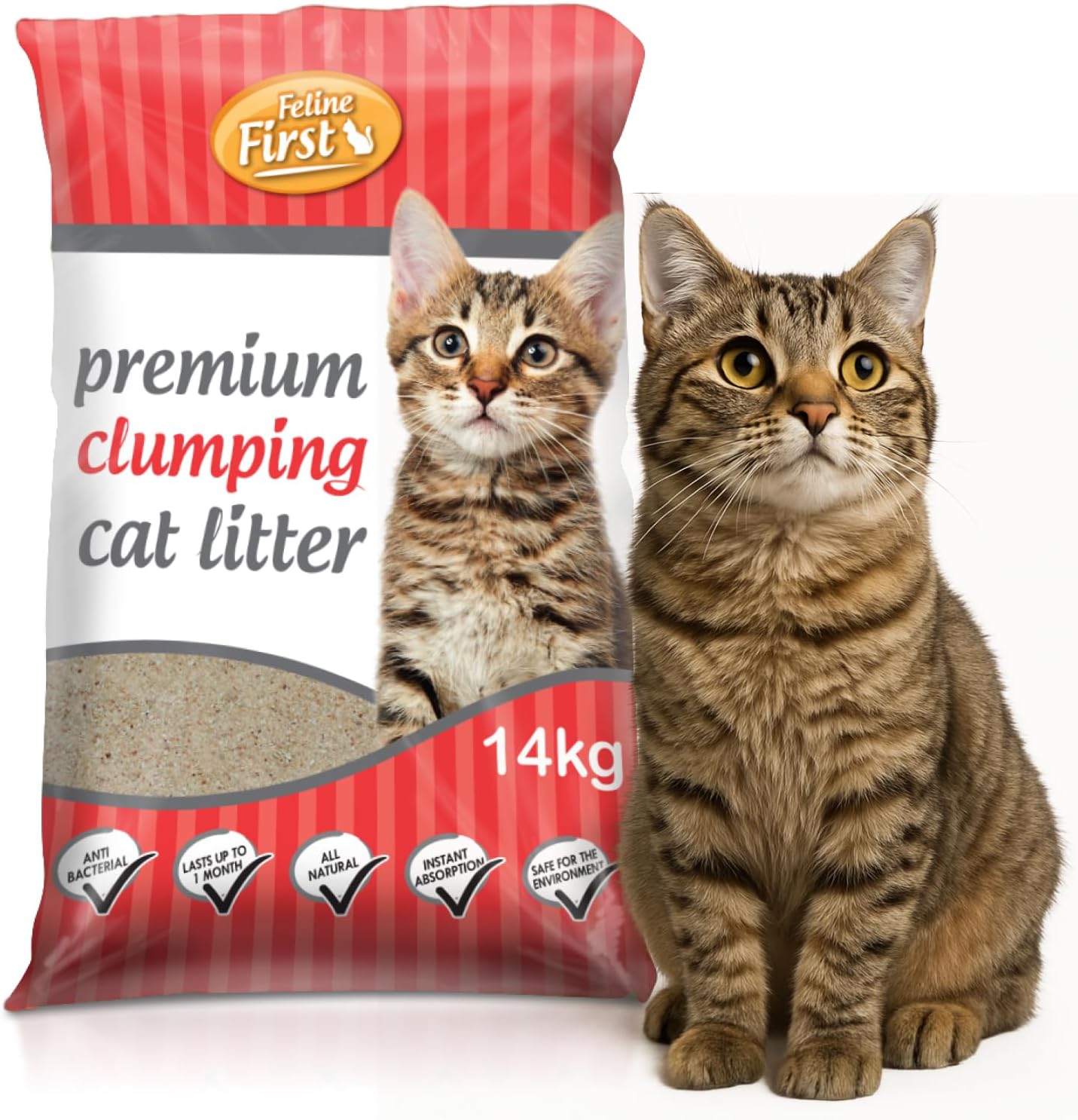 Feline First Organic Clumping Cat Litter 14kg