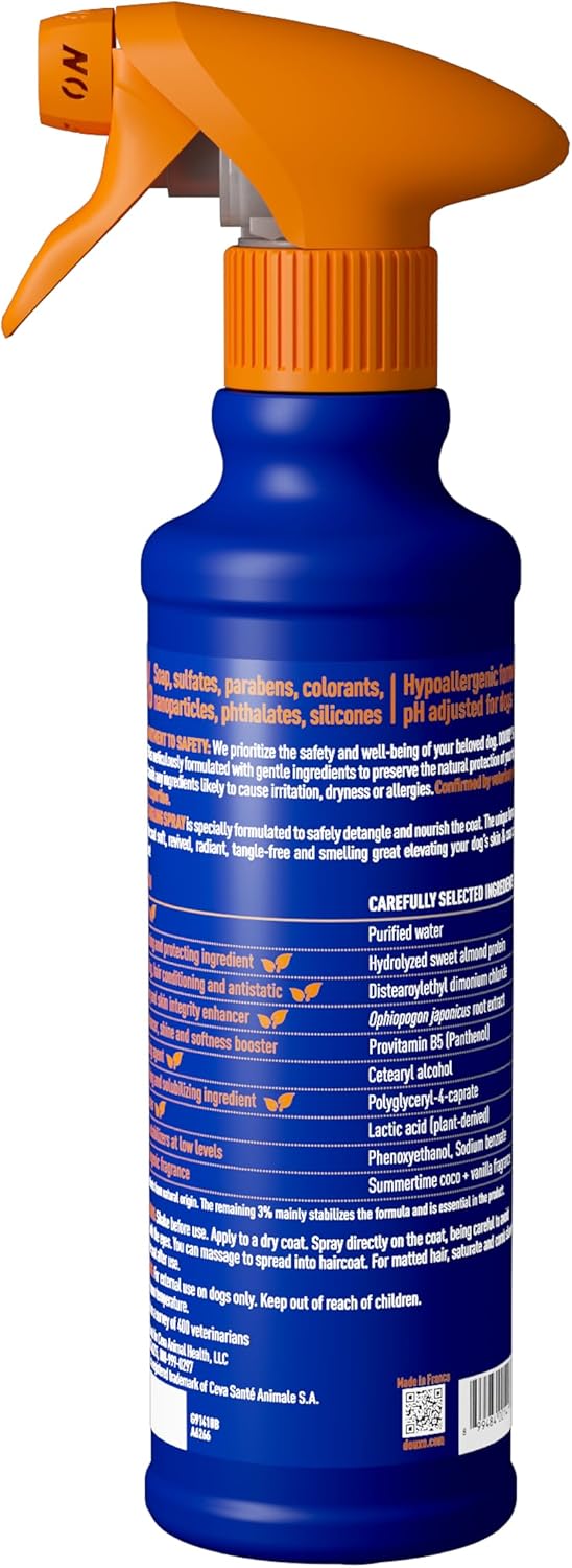 DOUXO® Skin & Coat SPA - Ultra-Safe Detangling Spray for Dogs, 10 fl oz