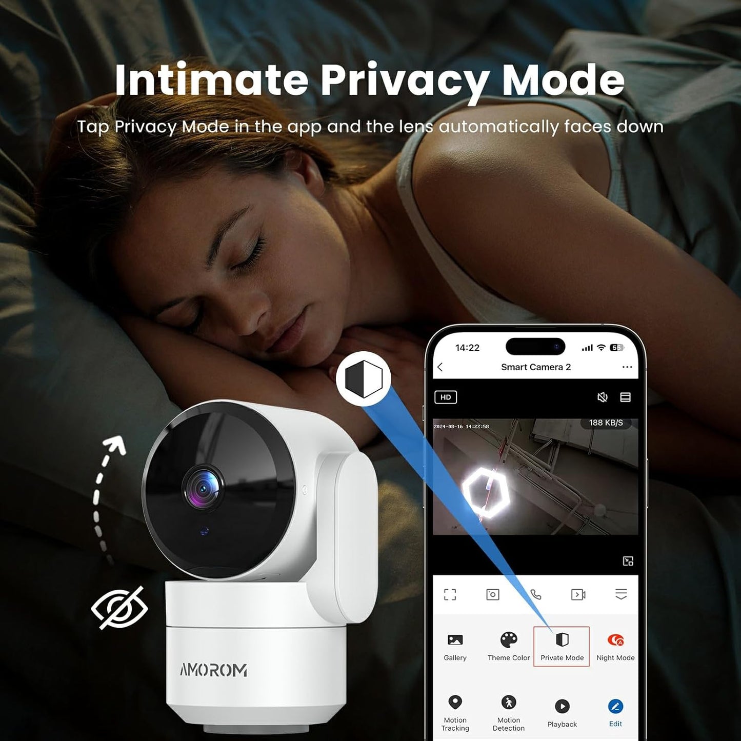 Indoor Camera for Home Security Dog Camera 360°, Pet Cameras with Pan&Tilt, Night Vision, Motion Detection, 2.4GHz WiFi