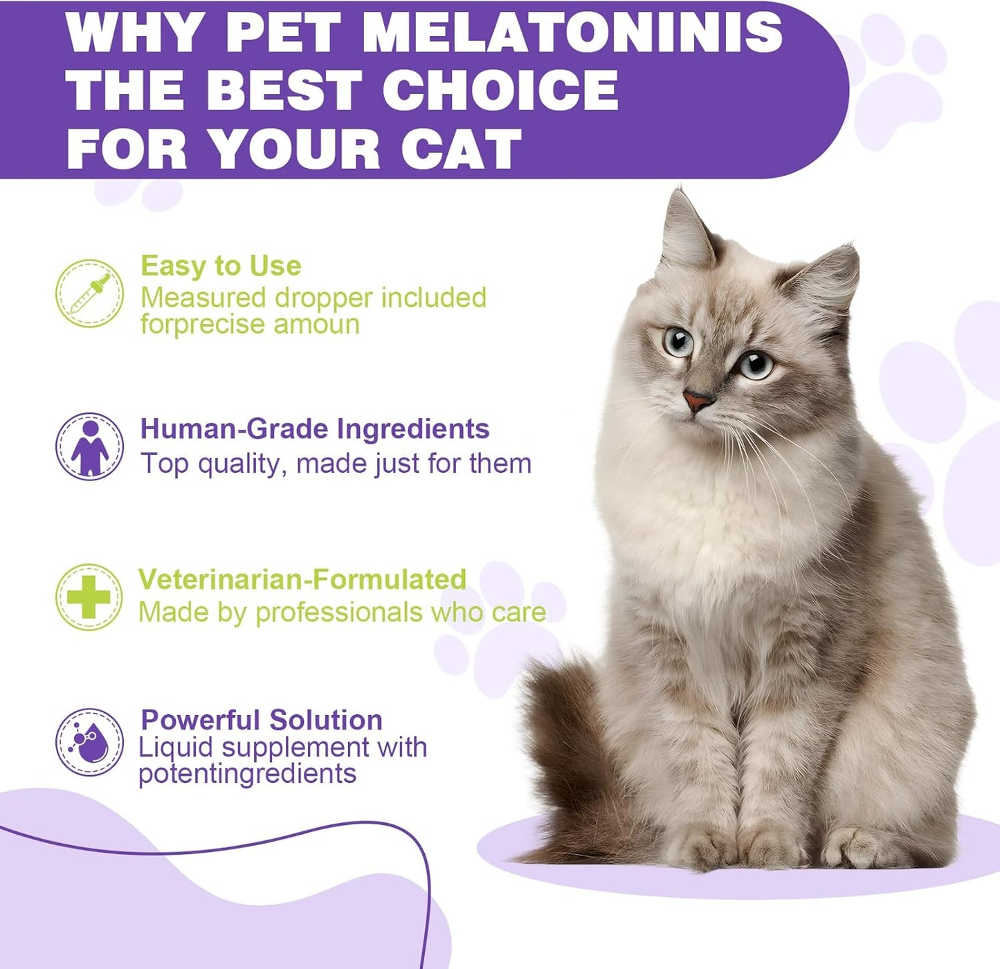 Cat Melatonin, Melatonin for Cats, Cat Tranquilizer to Anxiety Relief