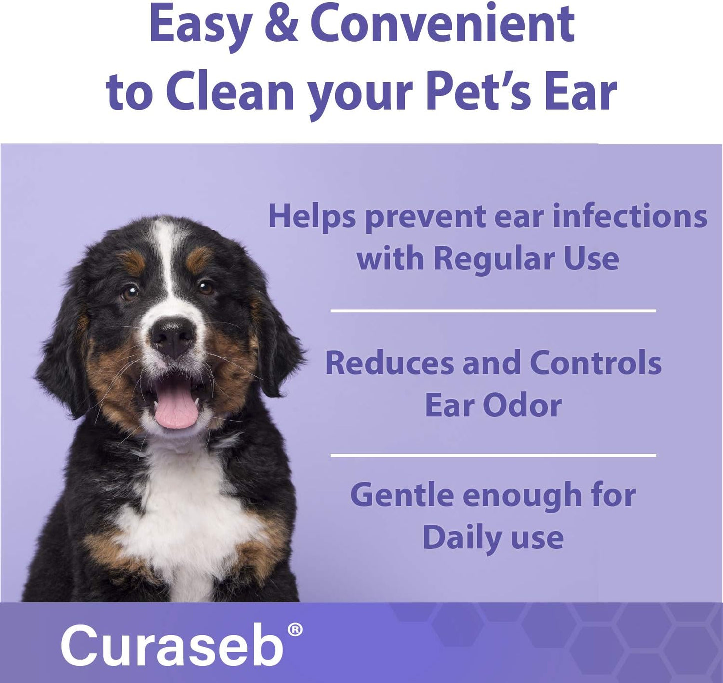 Curaseb Cat and Dog Ear Wipes – Cleans – 100 Wipes