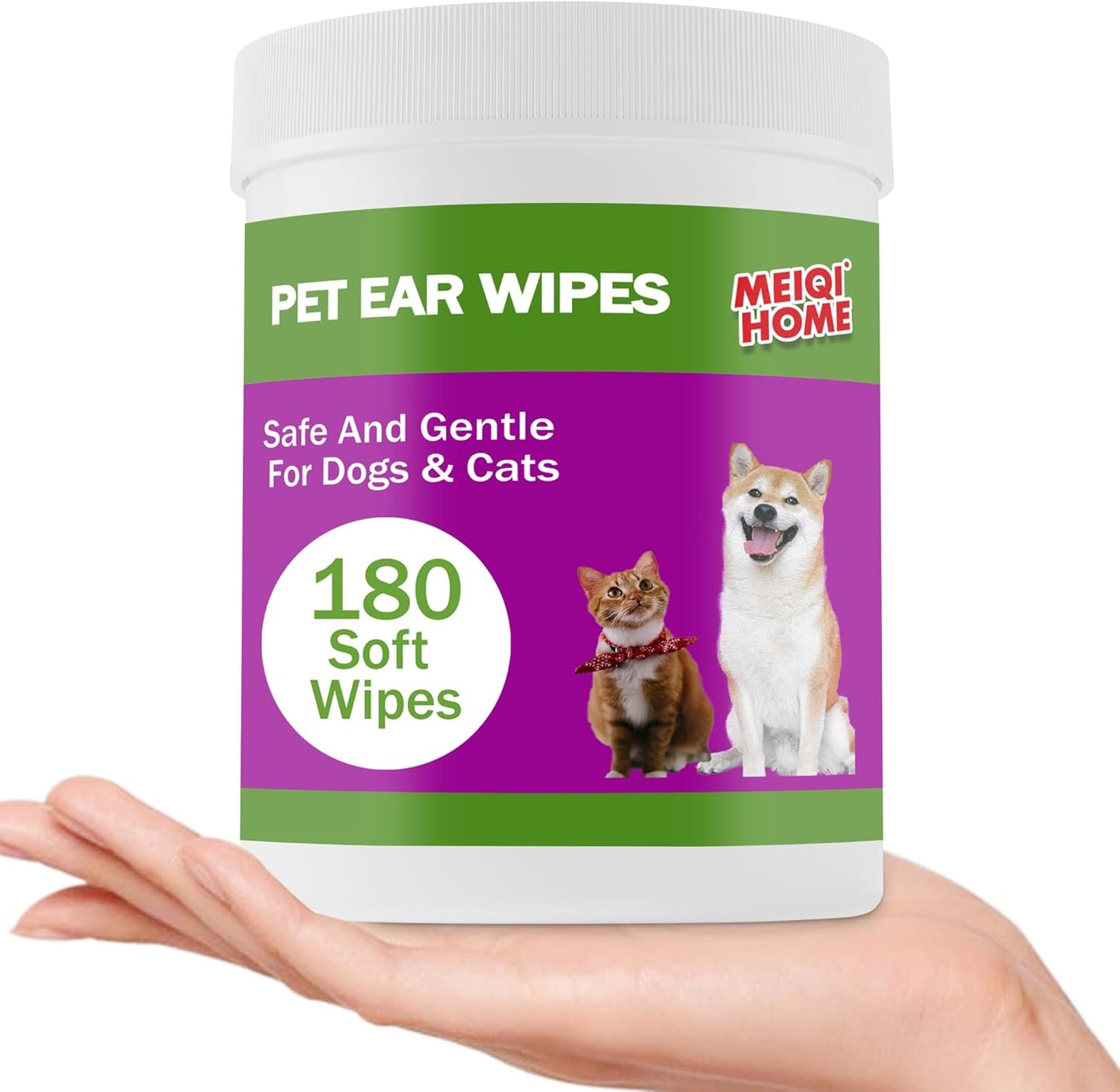 180 Count Dog Ear Cleaner Wipes ,Dog Ear Wipes ,Gently Remove Ear Wax, Debris
