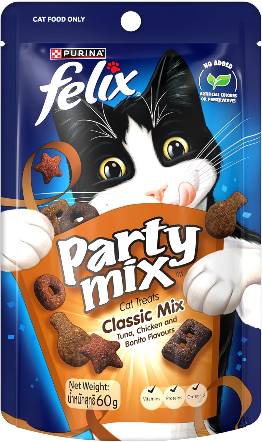 FELIX Adult Cat Treats Classic Party Mix 8x60g