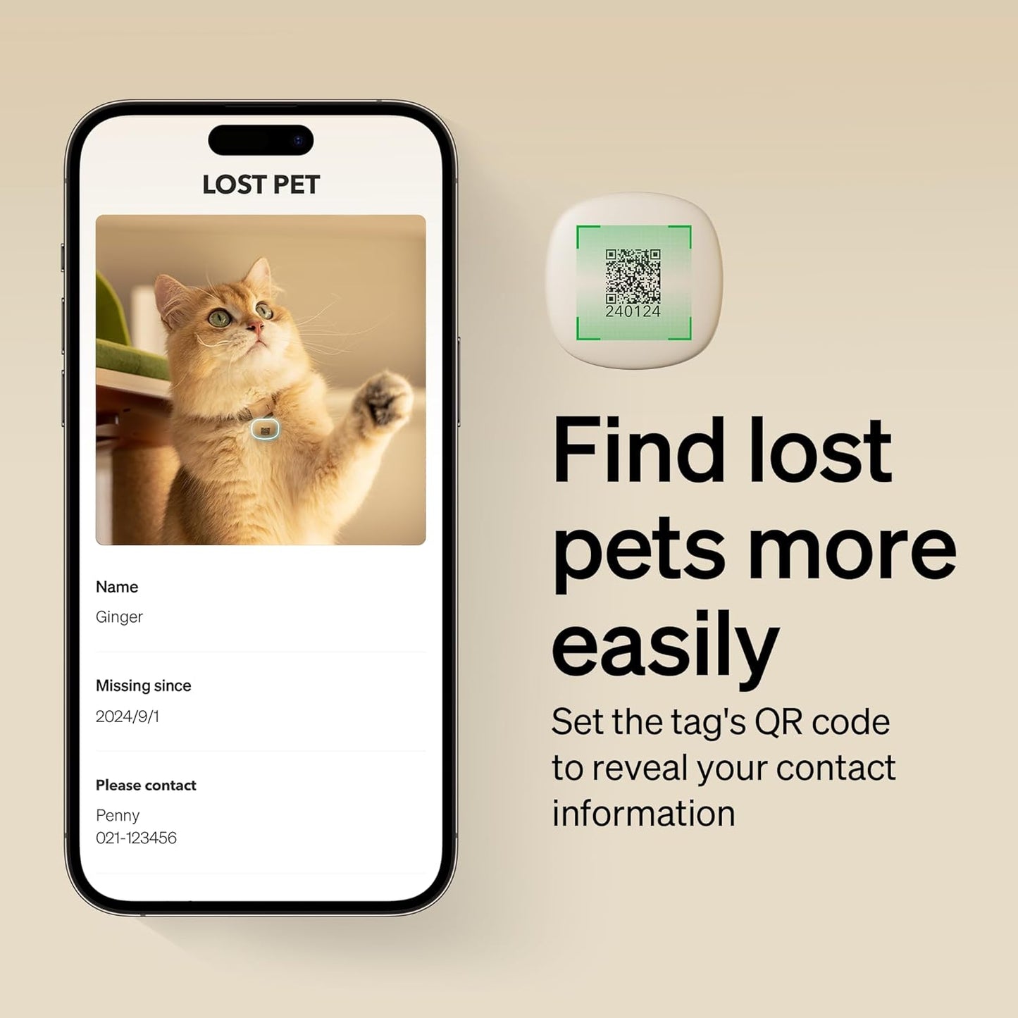 PETLIBRO Collar Tag, Replacement Label, No Charging Required, Compatible with RFID Smart Devices PLAF301 & PLWF305, Single Pack