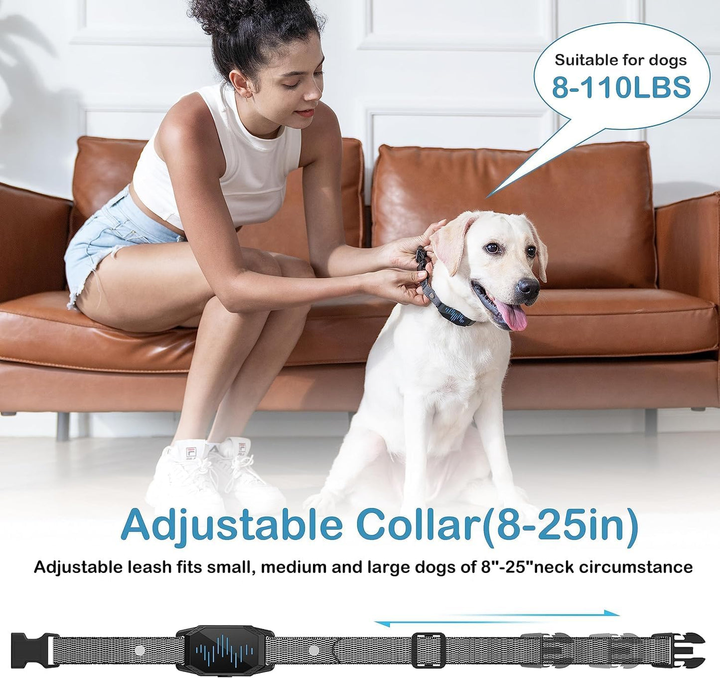 Dog Training Collar, Dog Shock Collar with Remote, 2500FT and 4 Training Modes Beep