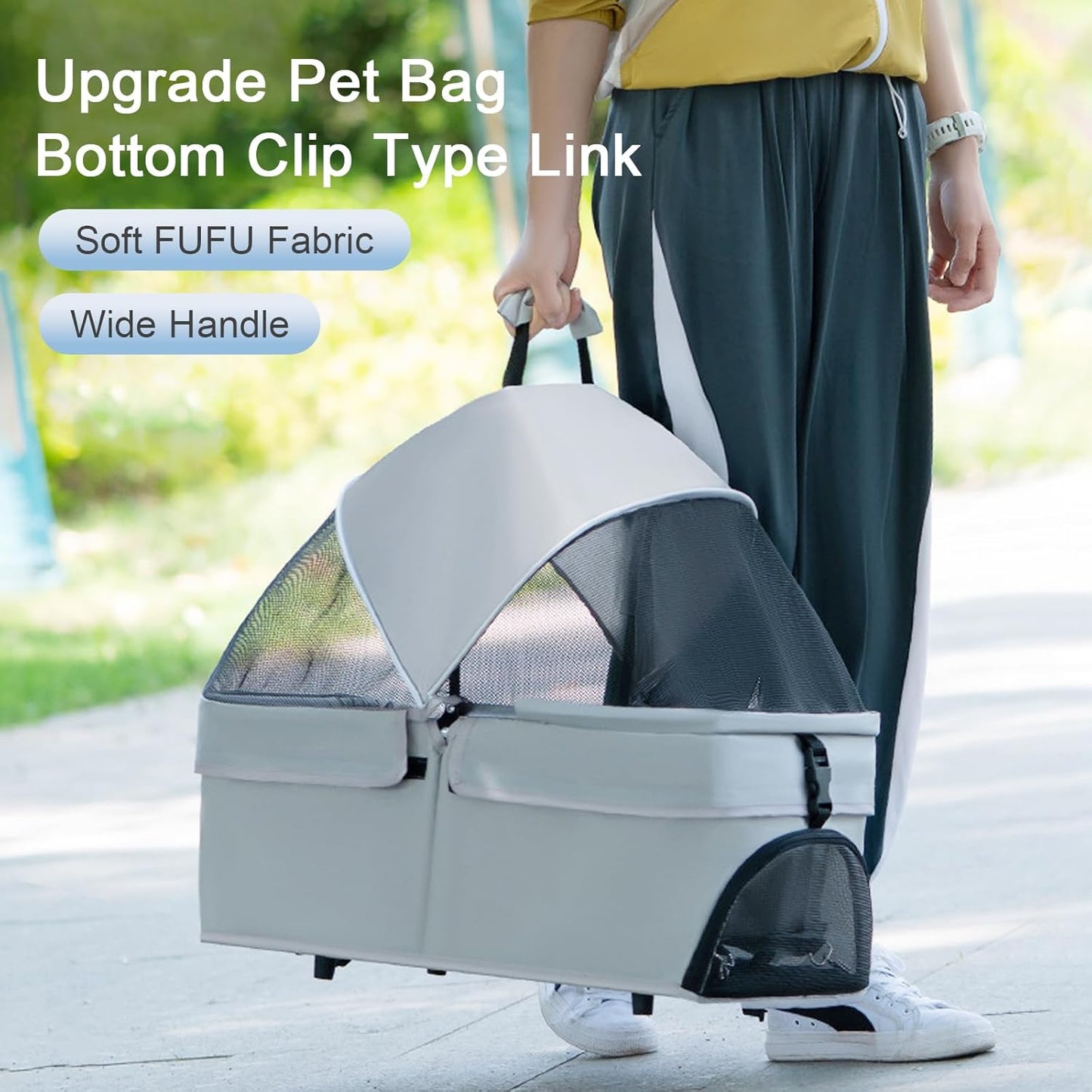 Pet Stroller with Wheels, Dog Stroller for Small Medium Dogs Cats
