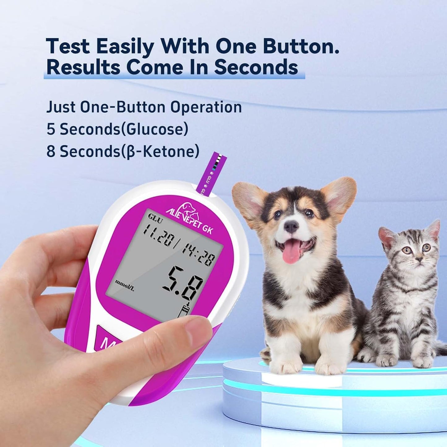 Glucose Monitoring Kit Diabetes Testing Kit for Cats