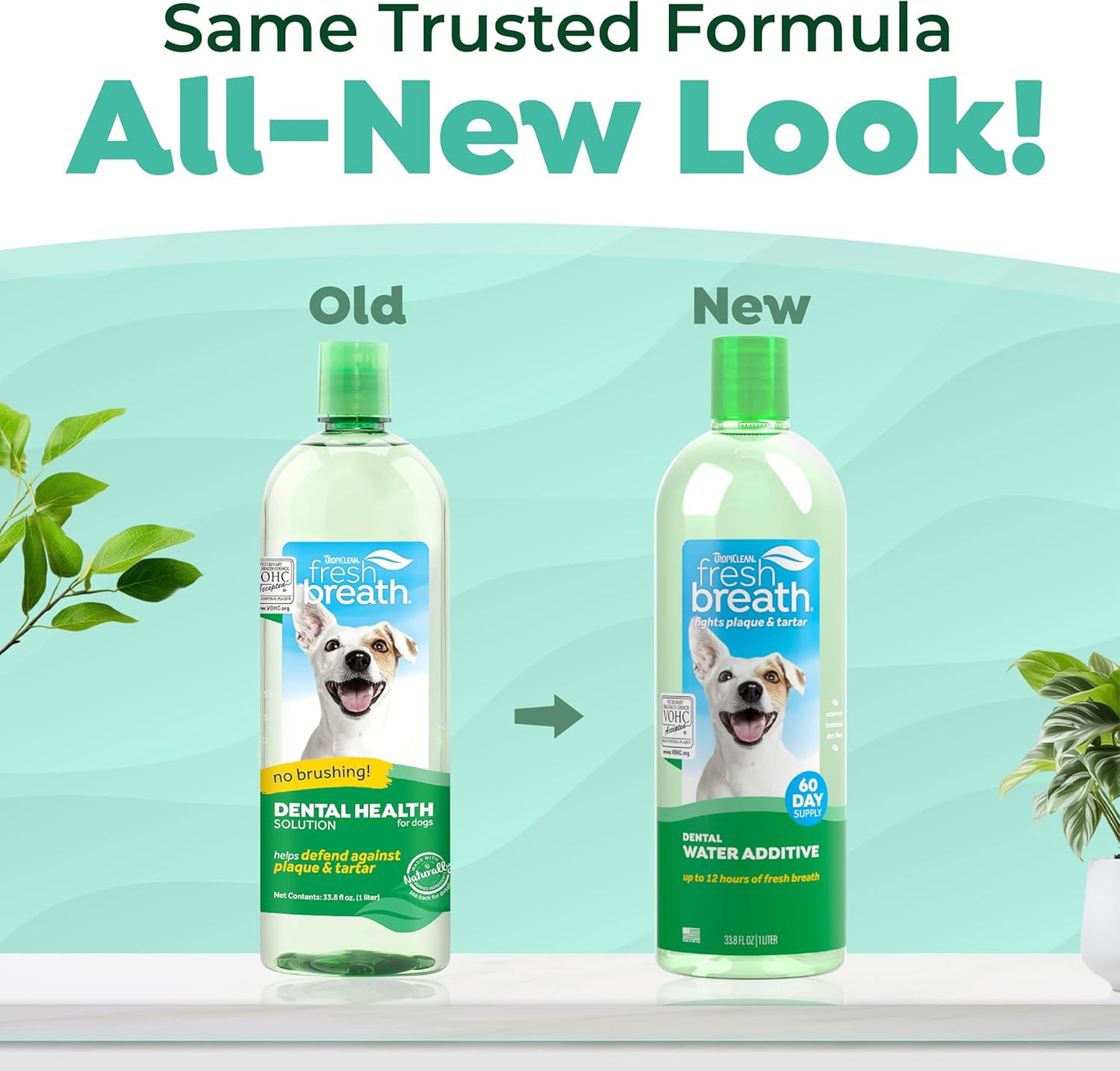 TropiClean Fresh Breath Water Additive for Dogs, Dog Breath Freshener and Teeth Cleaning Solution, No Toothpaste or Toothbrush Required, 33.8oz. Visit the TropiClean Store