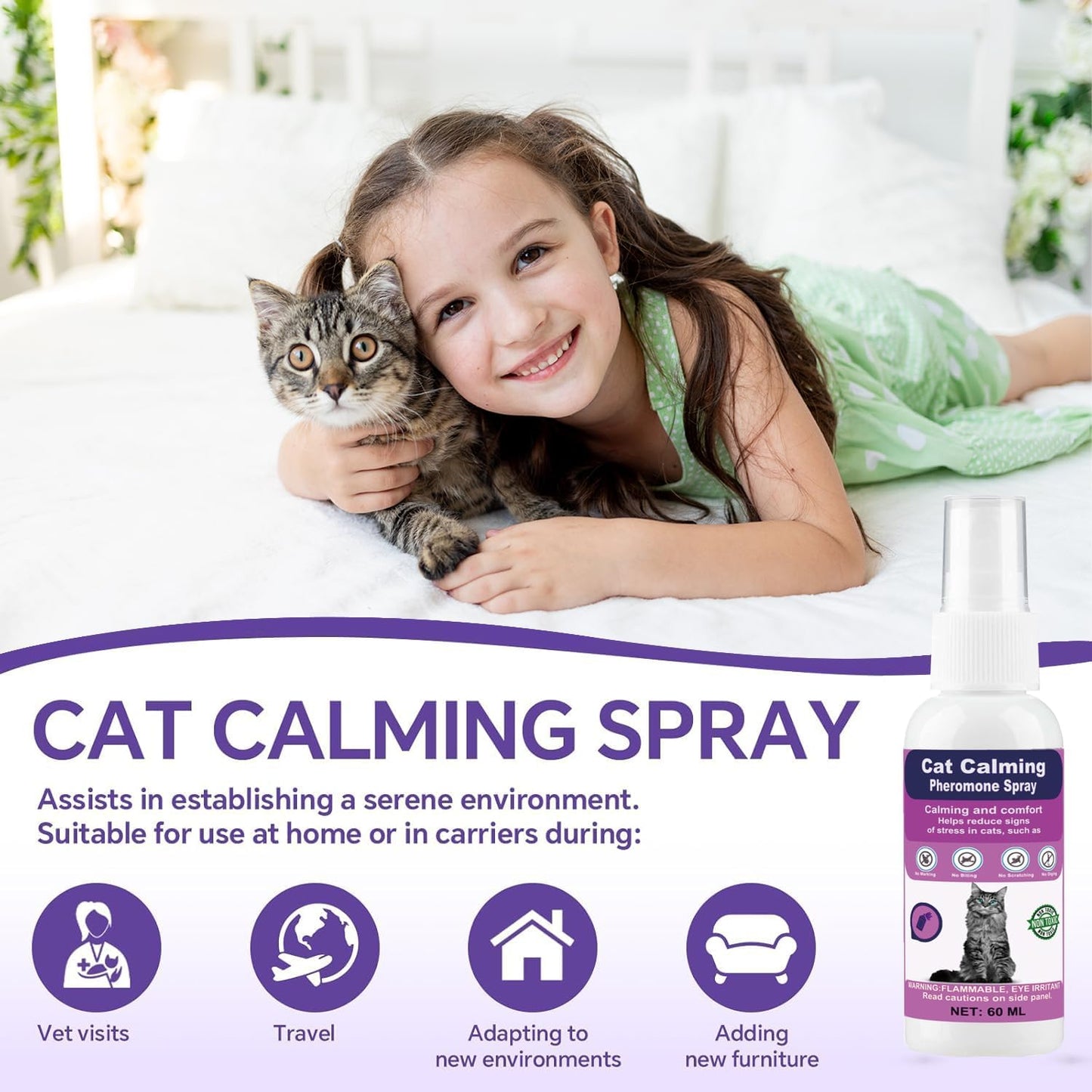 Cat Calming Pheromone Spray - Anti Anxiety Pet Products