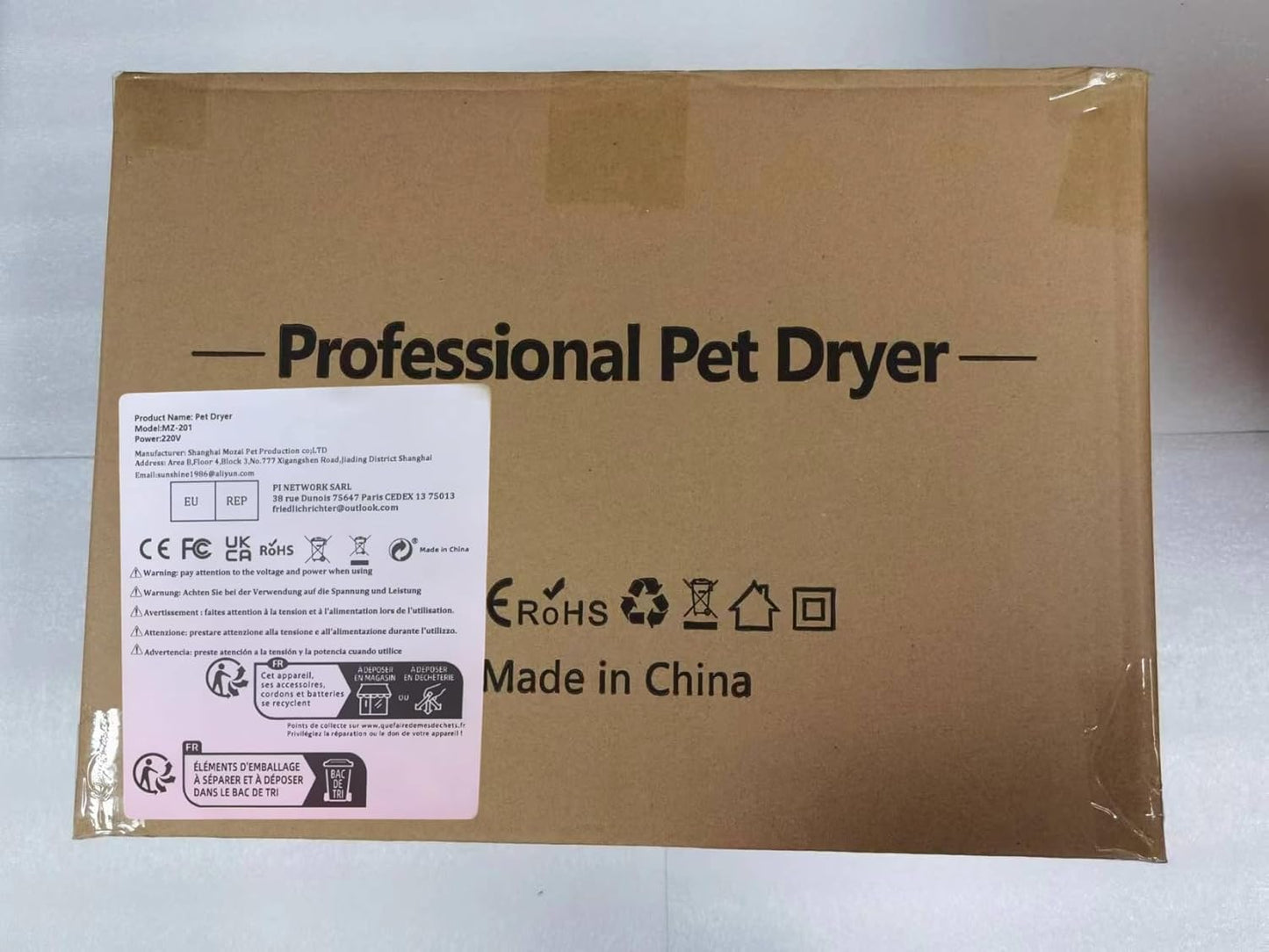 Dog Blower, Hair Dryer for Dogs 2800W, Hair Dryer Dogs Adjustable Speed and Temperature