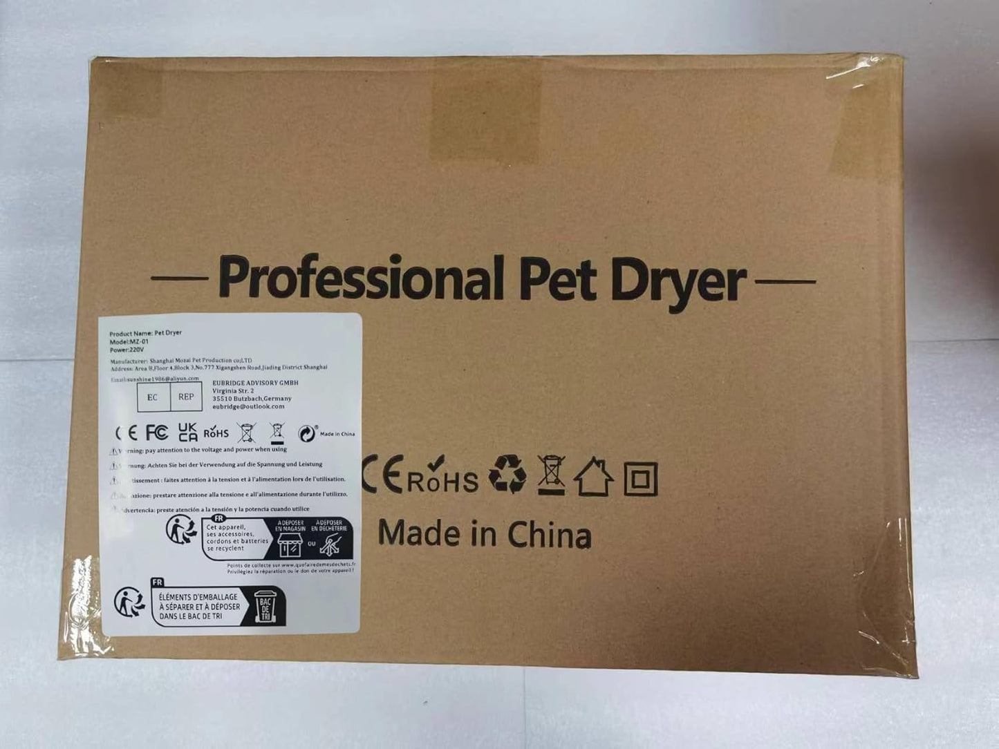 Dog Blower, Hair Dryer for Dogs 2800W, Hair Dryer Dogs Adjustable Speed and Temperature
