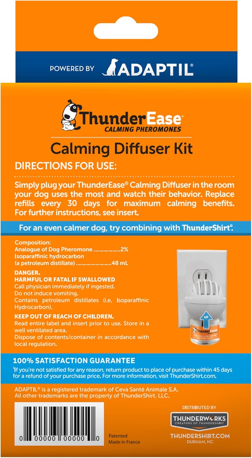 ThunderEase Dog Calming Pheromone Diffuser Kit | Powered by ADAPTIL | (30 Day Supply)