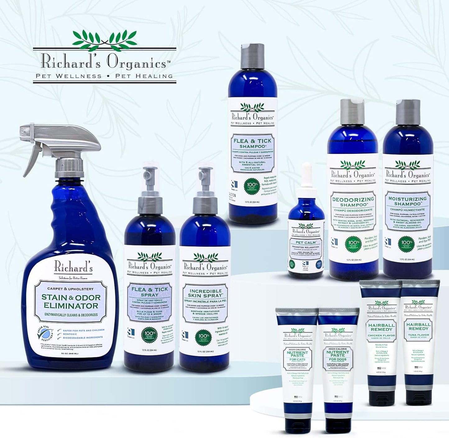 Richard’s Organics Flea and Tick Shampoo for Dogs – 100% All-Natural-usa made