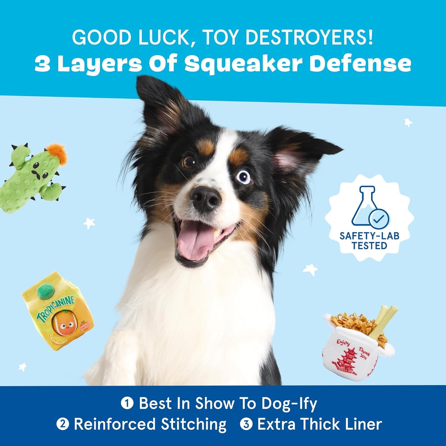 Barkbox Adelaide Emu Plush Dog Toy – Aussie Outback Inspired Squeaky & Rope Tug Toy