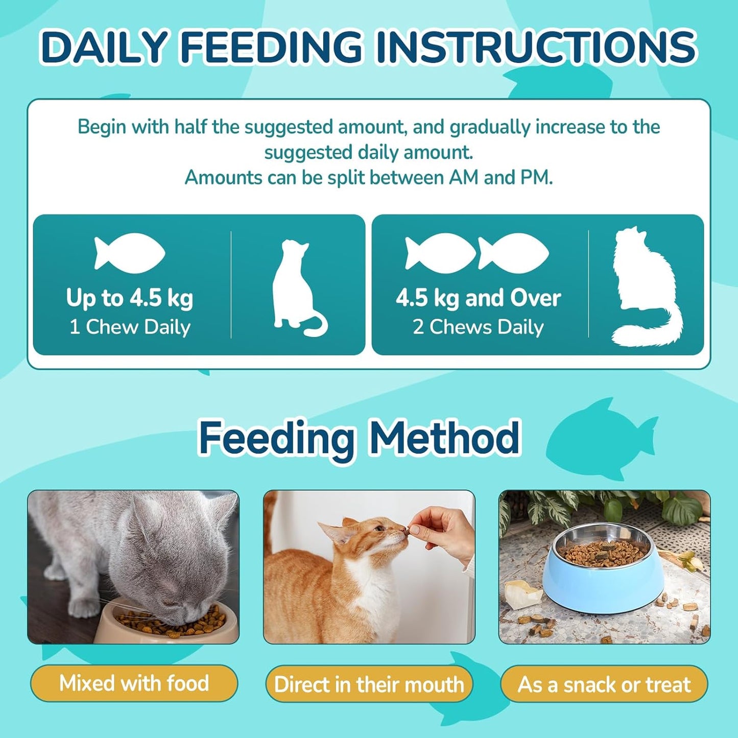 Cat Calming Chews, 200 Treats Calming Treats for Cats for Anxiety & Stress Relief