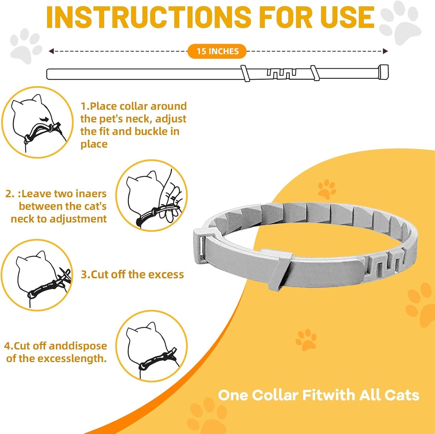 Calming Collar for Cats,Cat Pheromone Collar4-Pack