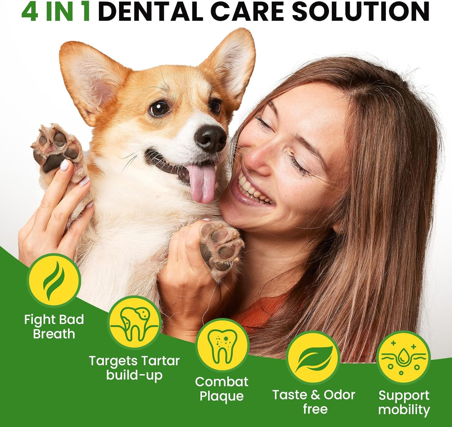 Dog Breath Freshener – Enzymatic Dog Dental Water Additive for Teeth Claning,16oz