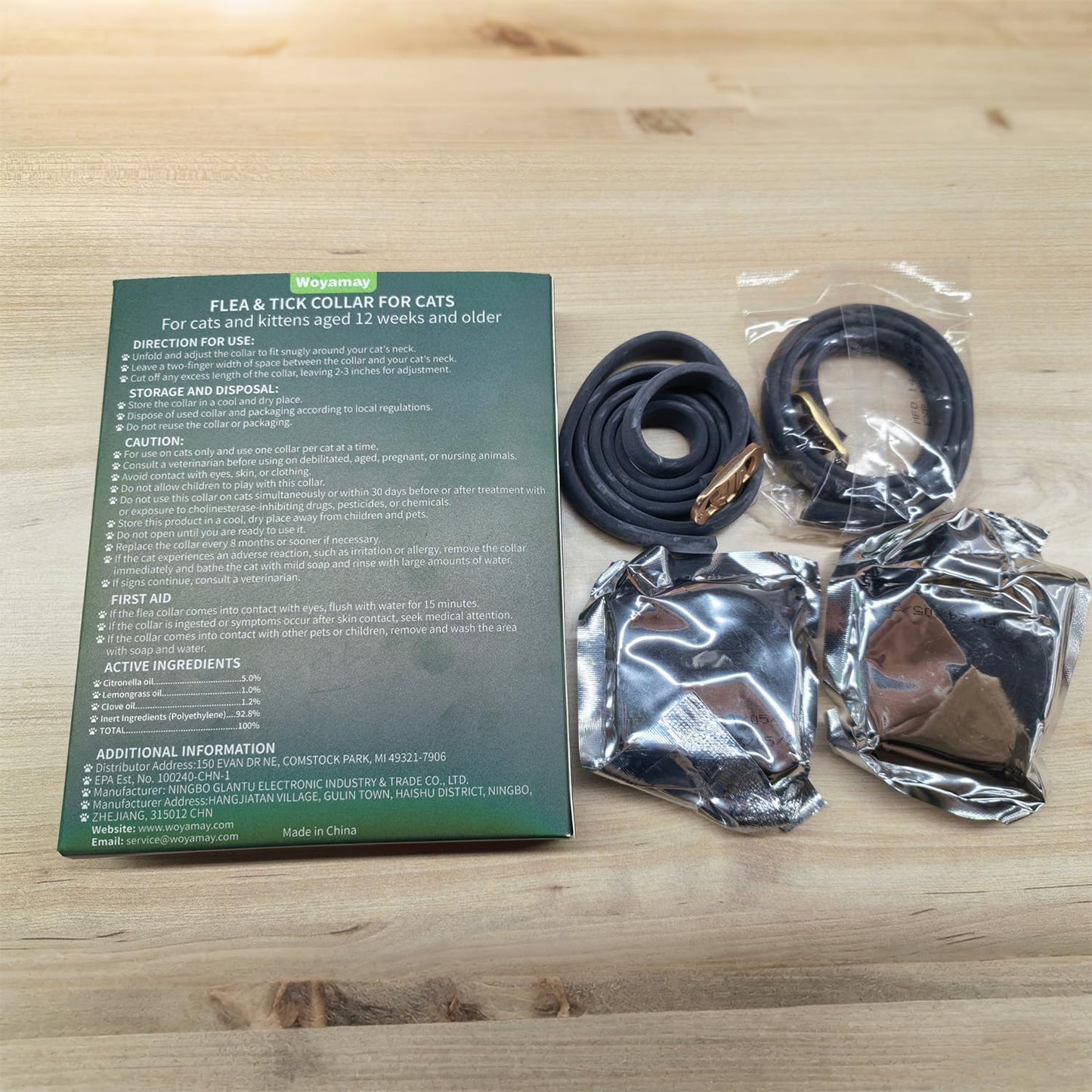 4 Pack Flea Collar for Cats, Cat Flea and Tick Treatment, 8 Months Protection