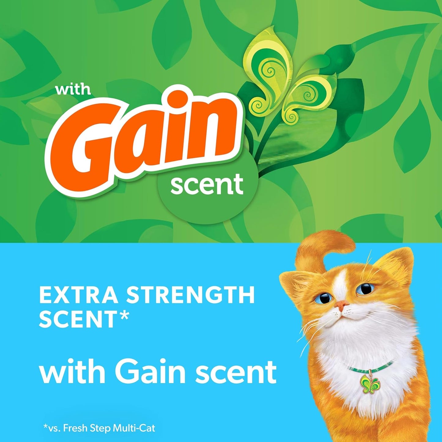Fresh Step Clumping Cat Litter with Febreze Gain Scent, Long Lasting 14 lb