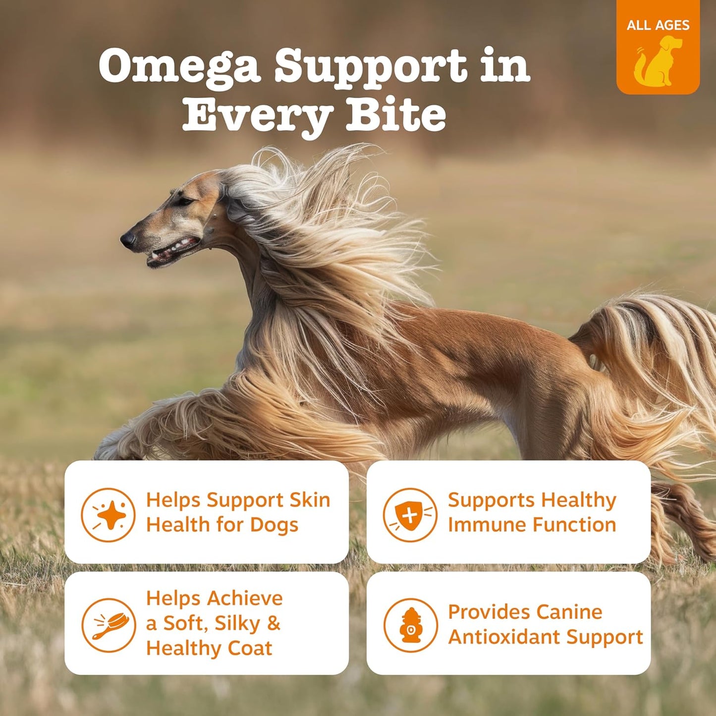 Omega 3 Alaskan Fish Oil Chew Treats for Dogs - with AlaskOmega for EPA & DHA Fatty Acids - Hip & Joint