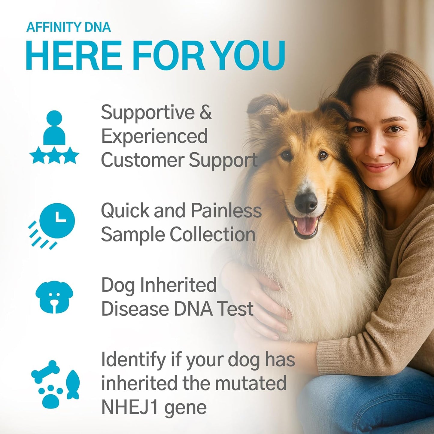 AffinityDNA Dog Collie Eye Anomaly Choroidal Hypoplasia (CEA/CH) DNA Test | Home Sample Collection Kit for 1 Dog | Results in 7 Working Days |