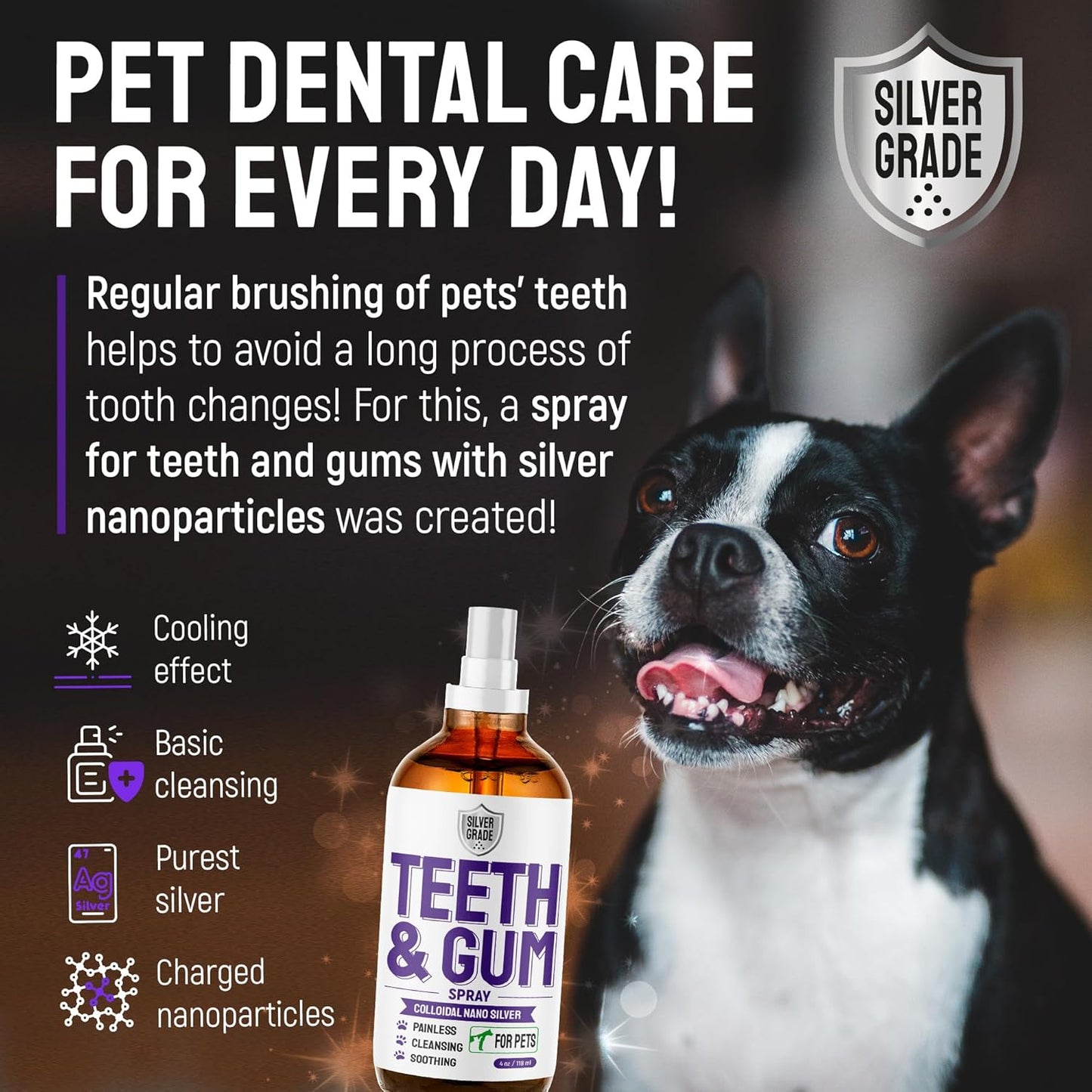 SILVER GRADE Teeth & Gum Spray for Pets