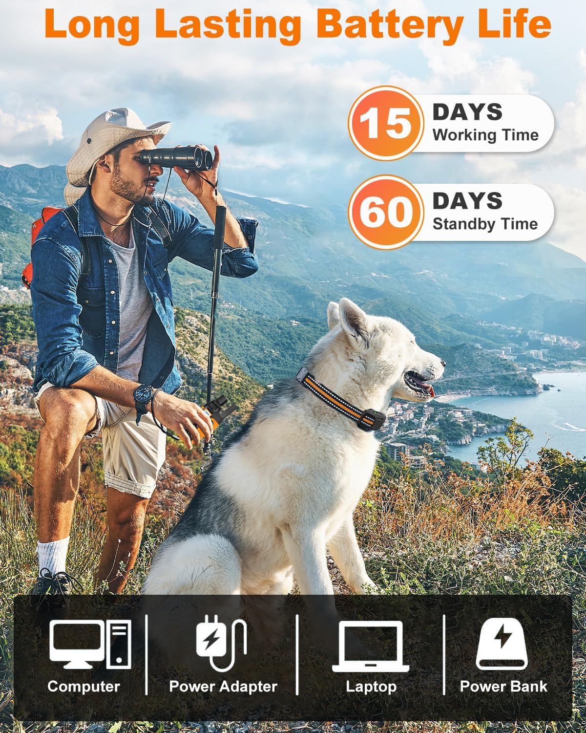 Anti Barking Collar with Remote 3300ft, Dog Training Collar for Small Medium Large Dogs