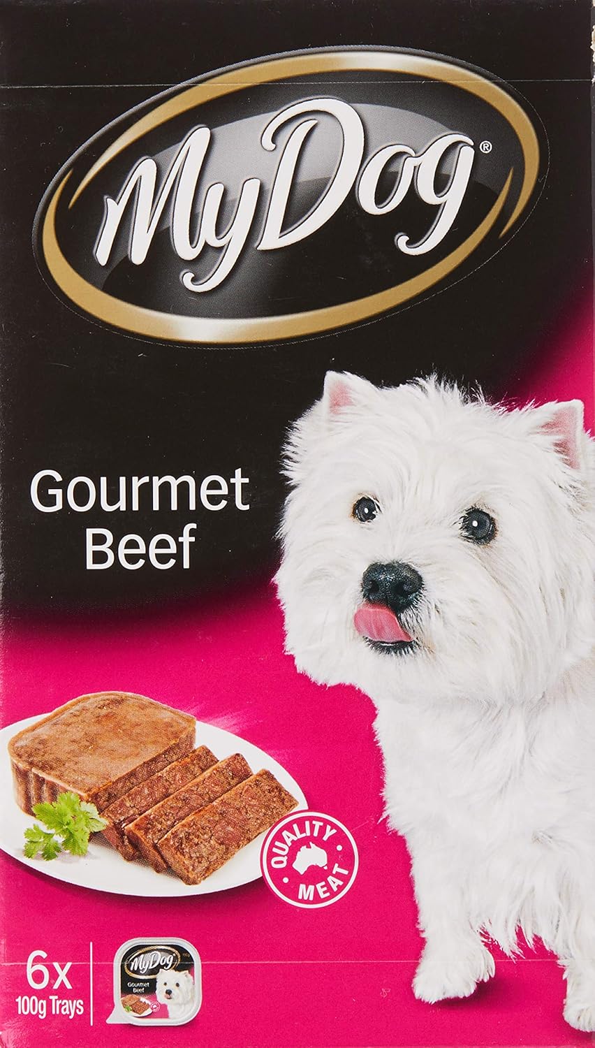 Gourmet Beef Dog Wet Food, 6 x 100g, Adult, Small/Medium