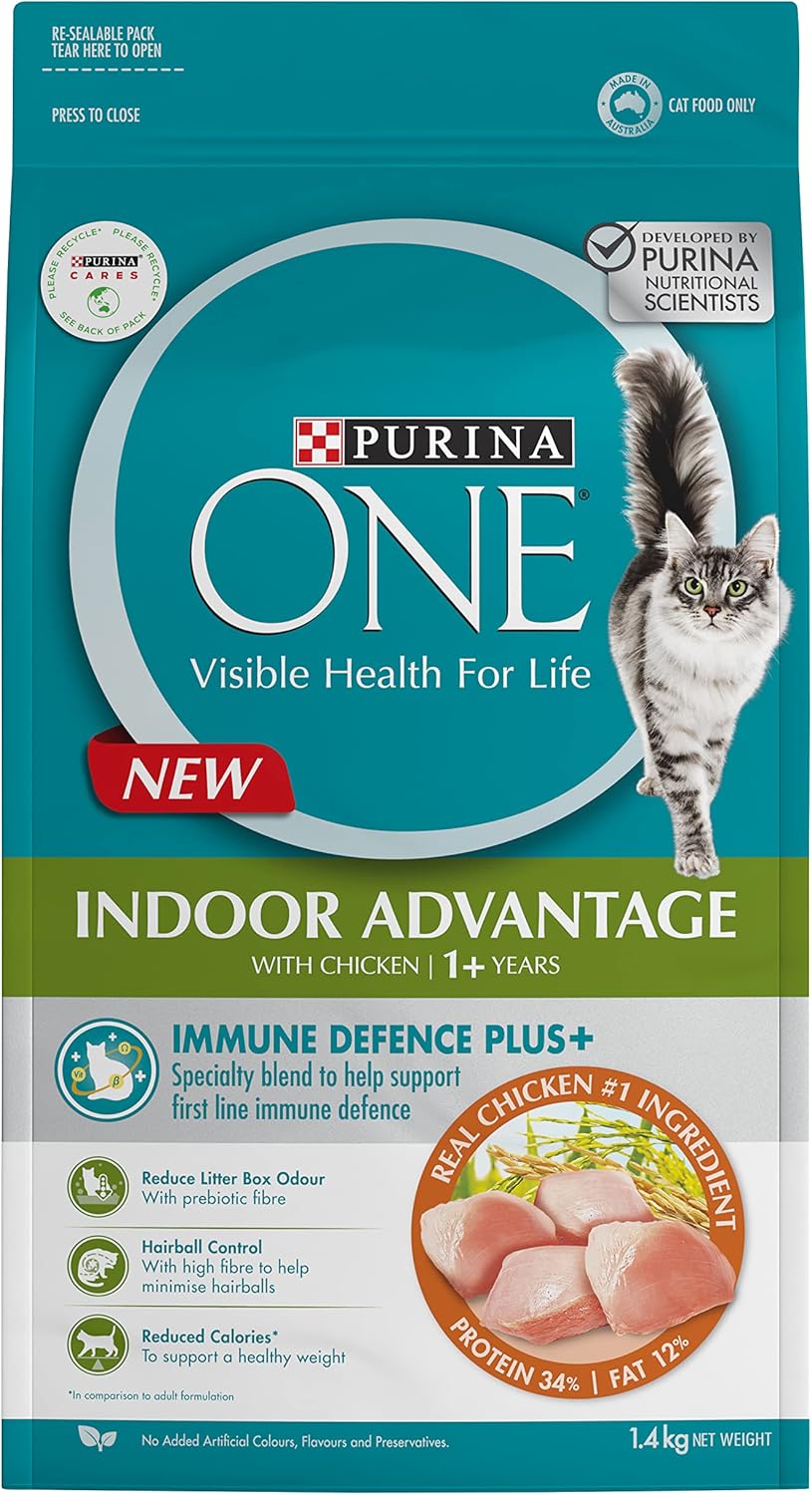 PURINA ONE Adult Dry Cat Food Indoor Chicken 1.4kg