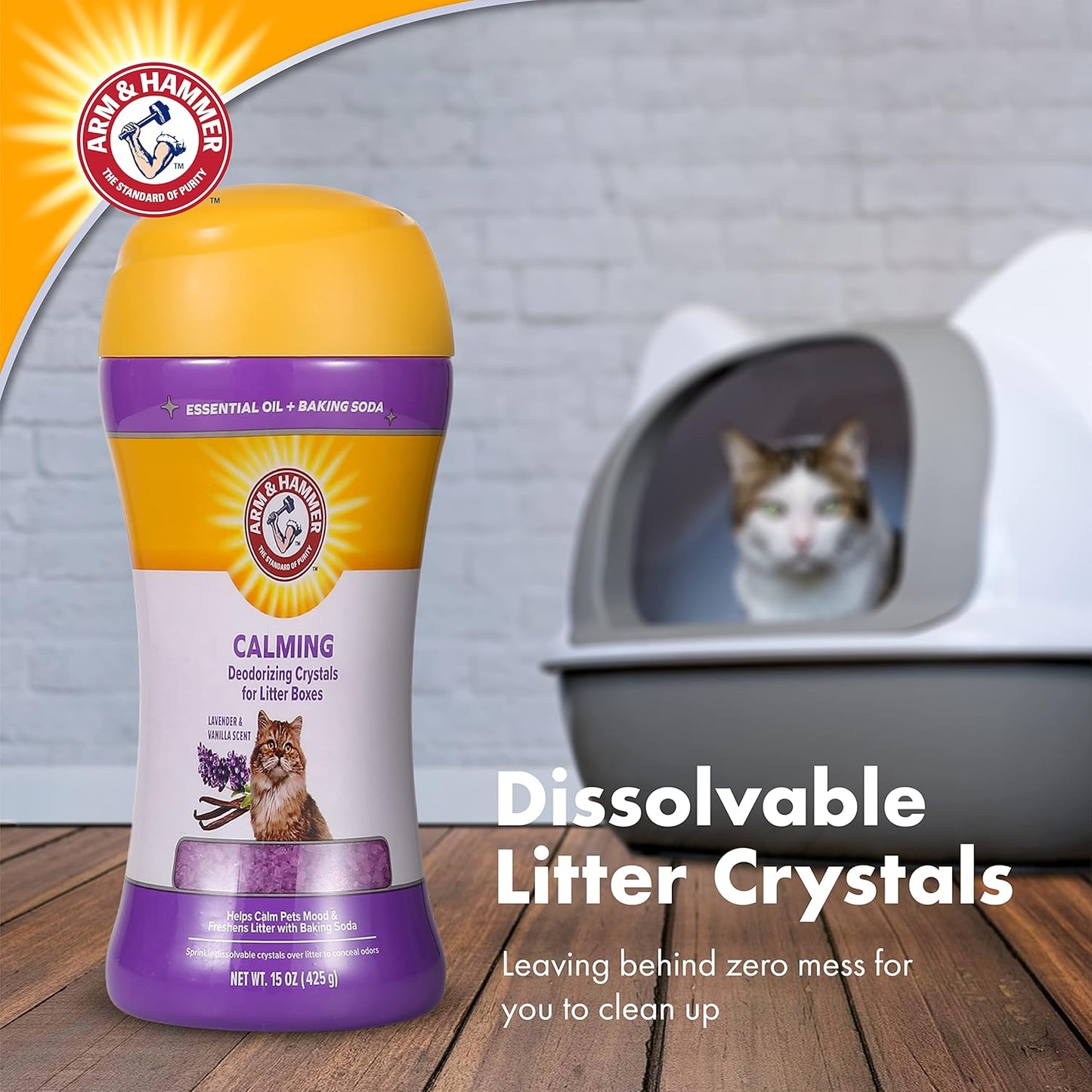 Arm & Hammer Calming Deodorizing Crystals for Cat Litter Boxes 425 g