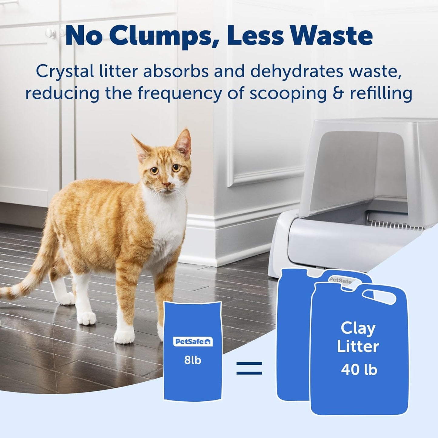 PetSafe ScoopFree Odor Control Crystal Cat Litter, Fresh Scent, 8 Lb Bag, Pack of 3-USA Product