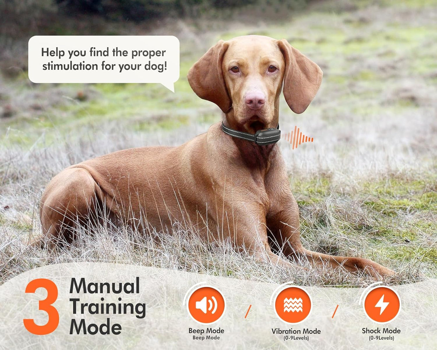 Dog Training Collar with Remote, with Auto-Brake Dog Training Leash,1600FT IP67