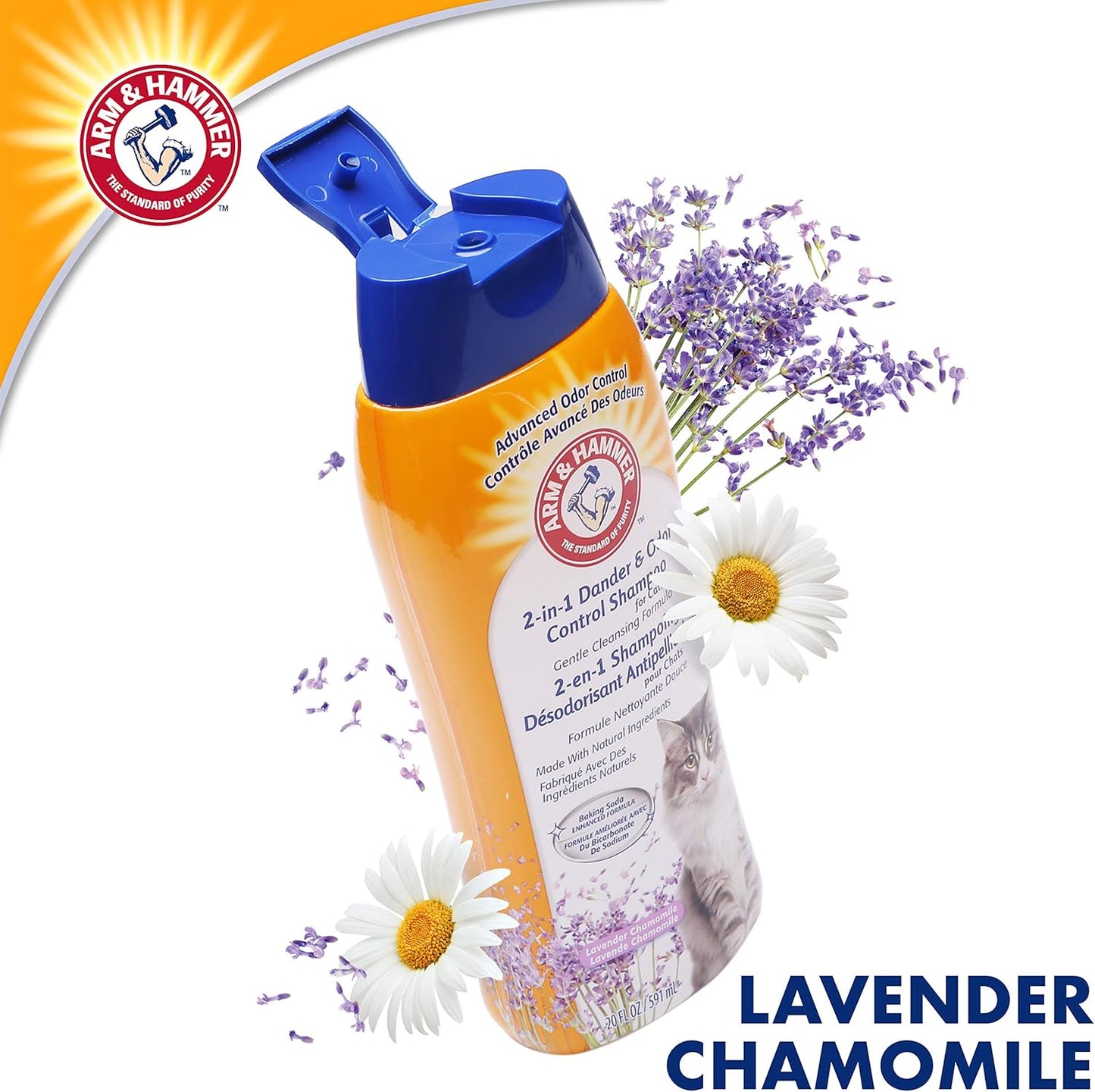 Arm & Hammer 2-in-1 Dander and Odor Control Shampoo for Cats 591 ml